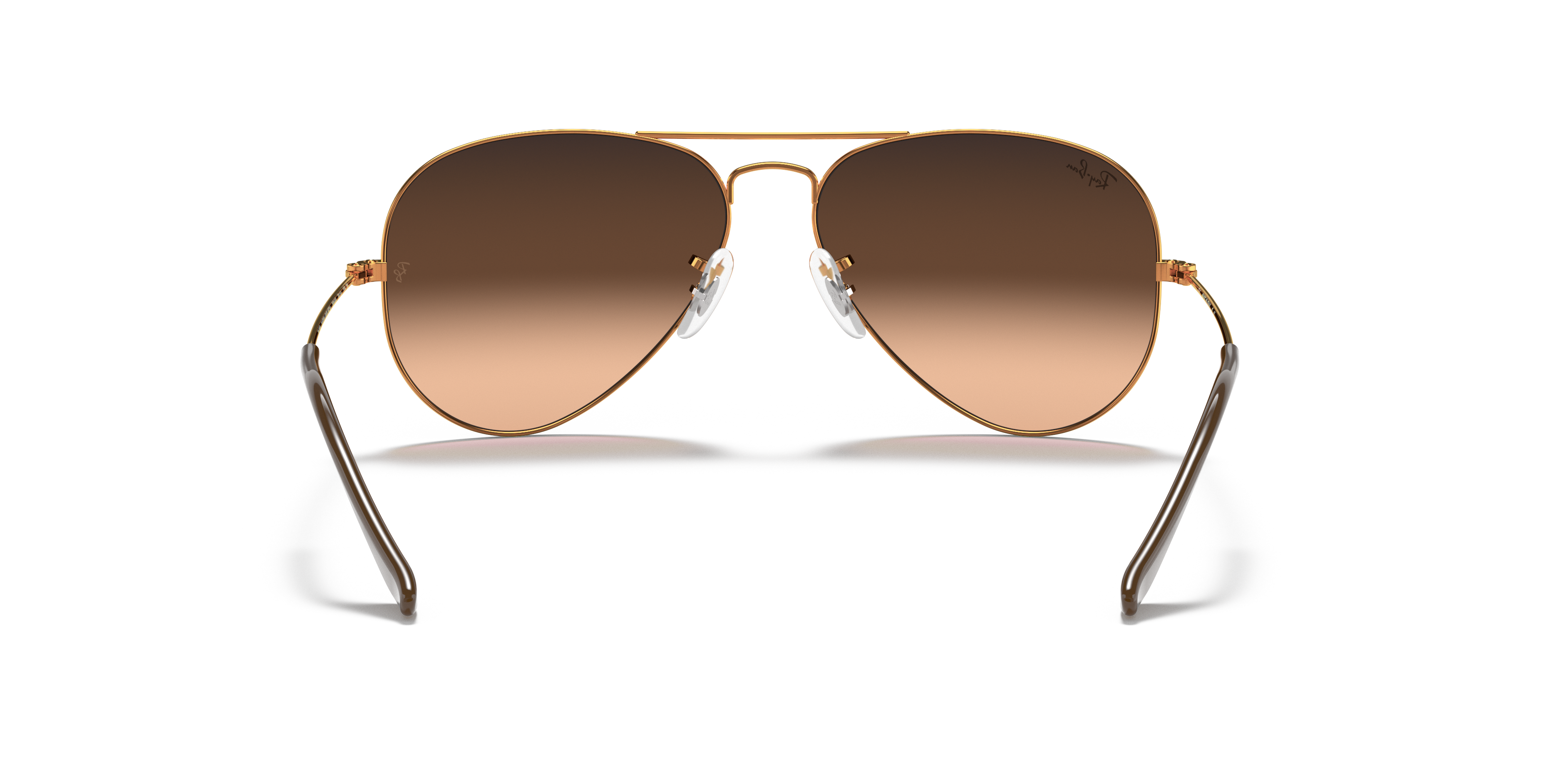 Ray-Ban Aviator RB3025 in Light Brown, back view #Colour_Light Brown