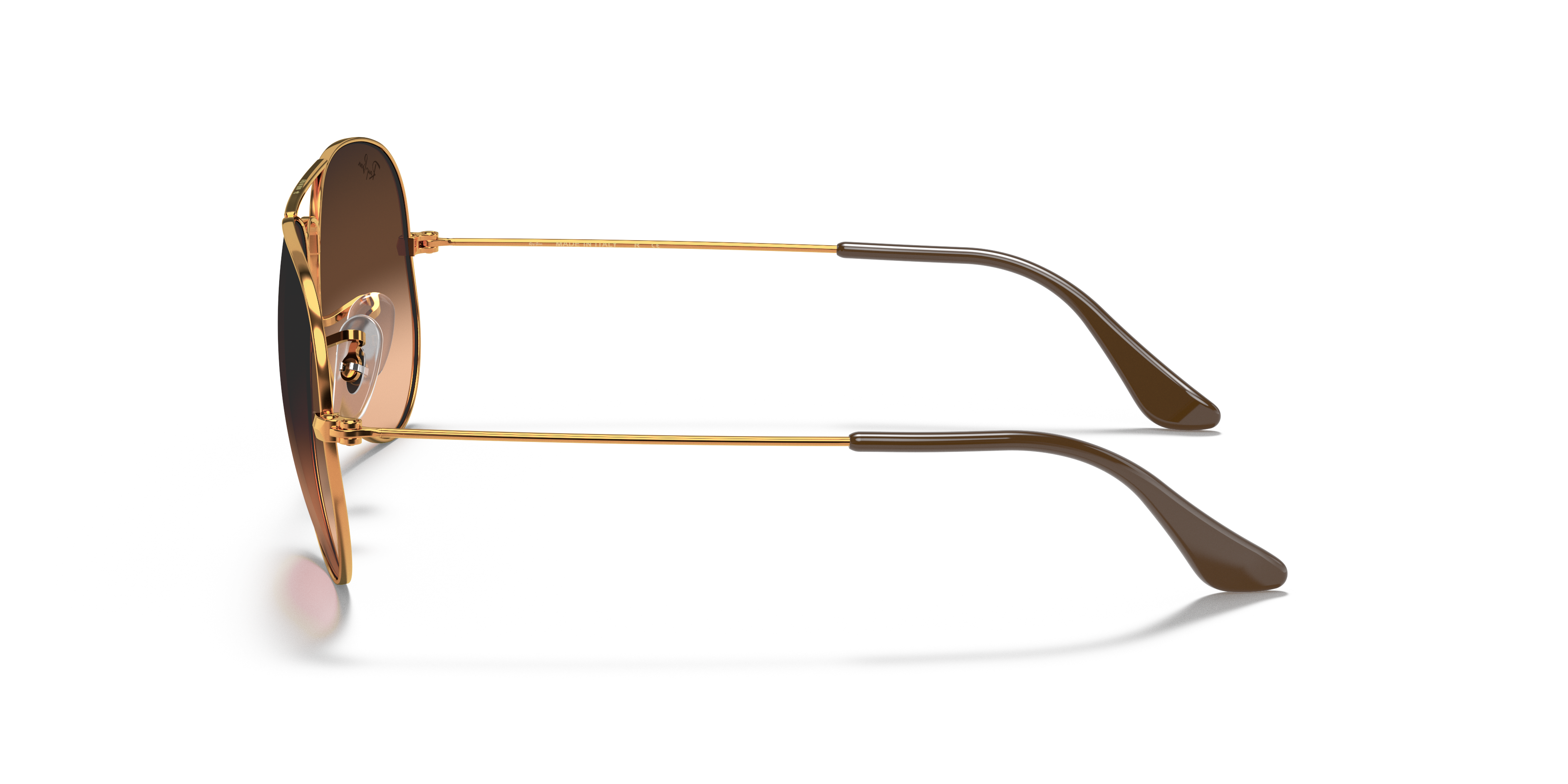 Ray-Ban Aviator RB3025 in Light Brown, side view #Colour_Light Brown