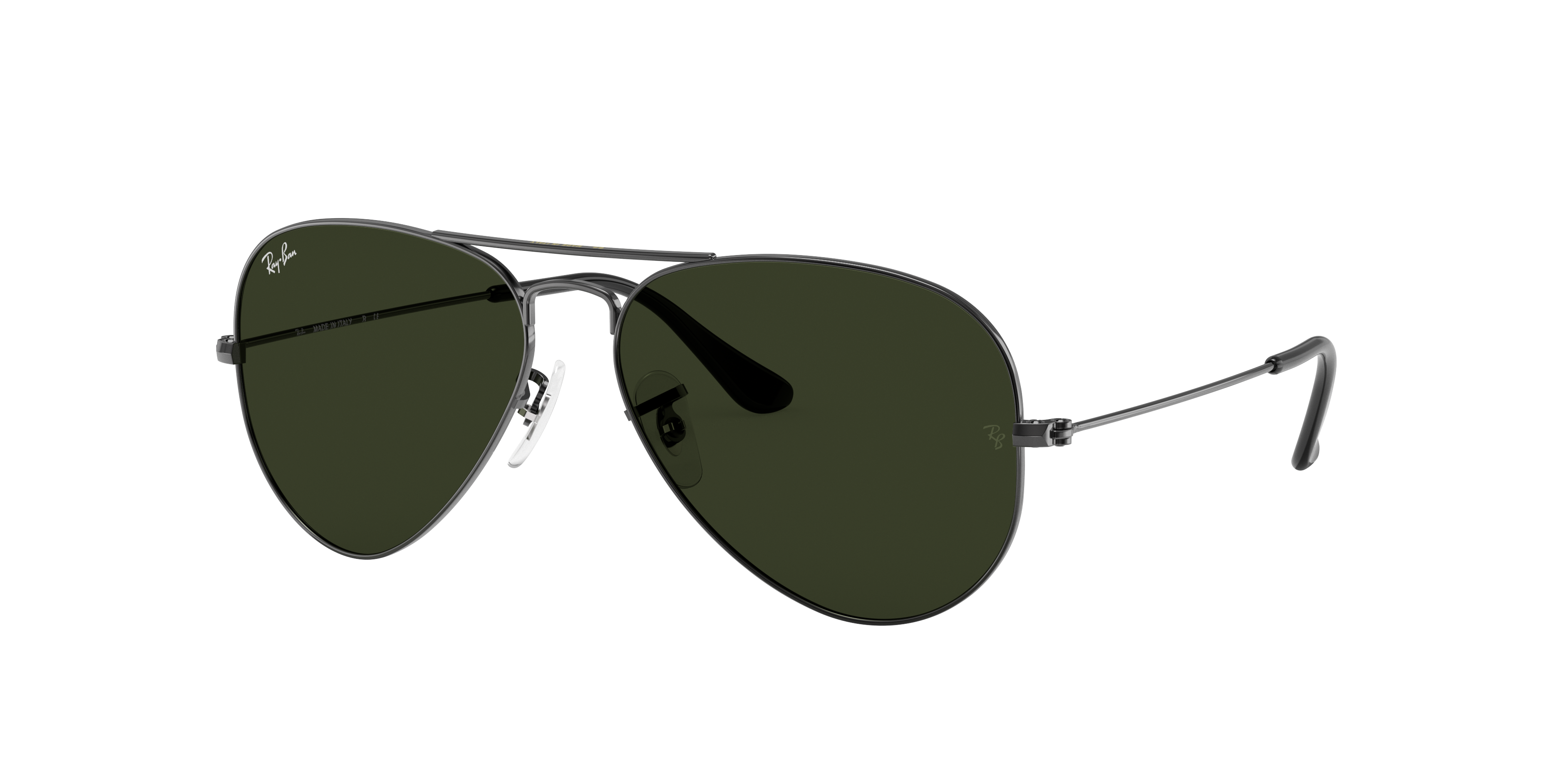 Ray-Ban Aviator RB3025 in Gunmetal (W0879), three-quarter view #Colour_Gunmetal (W0879)