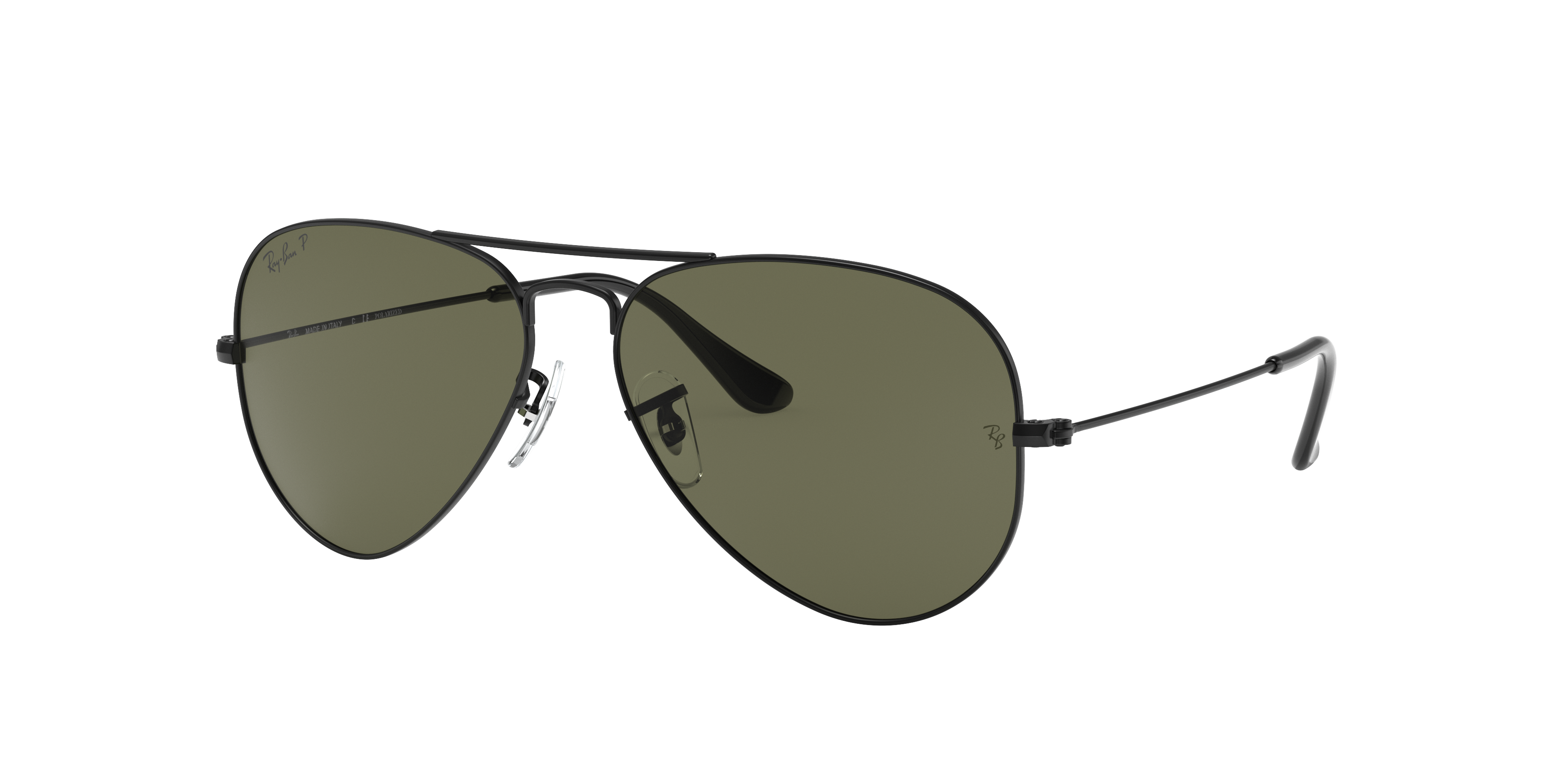 Ray-Ban Aviator RB3025 in Black (W3361), three-quarter view #Colour_Black (W3361)