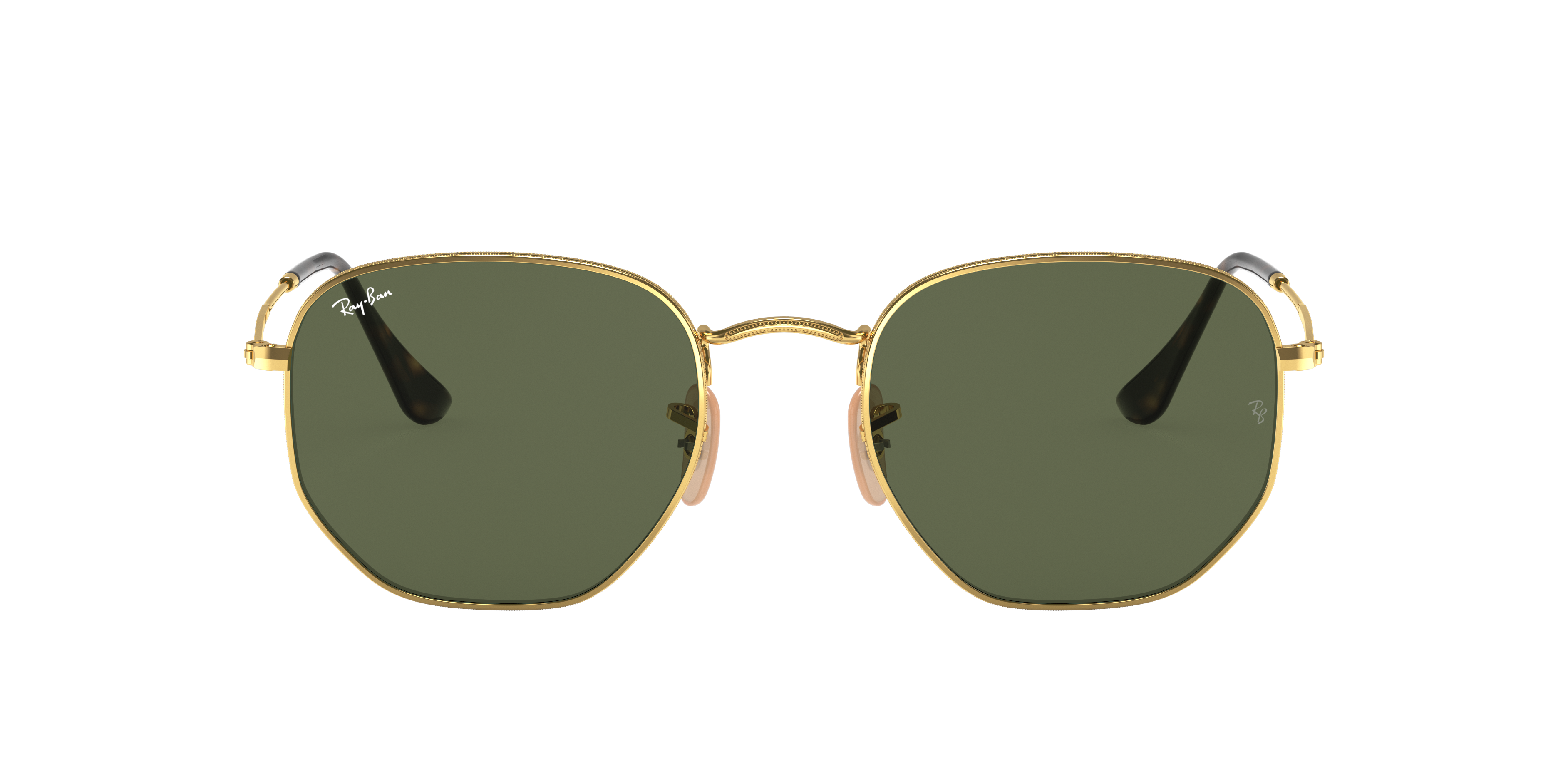 Ray-Ban Hexagonal RB3548N in Arista Gold, front view #Colour_Arista Gold