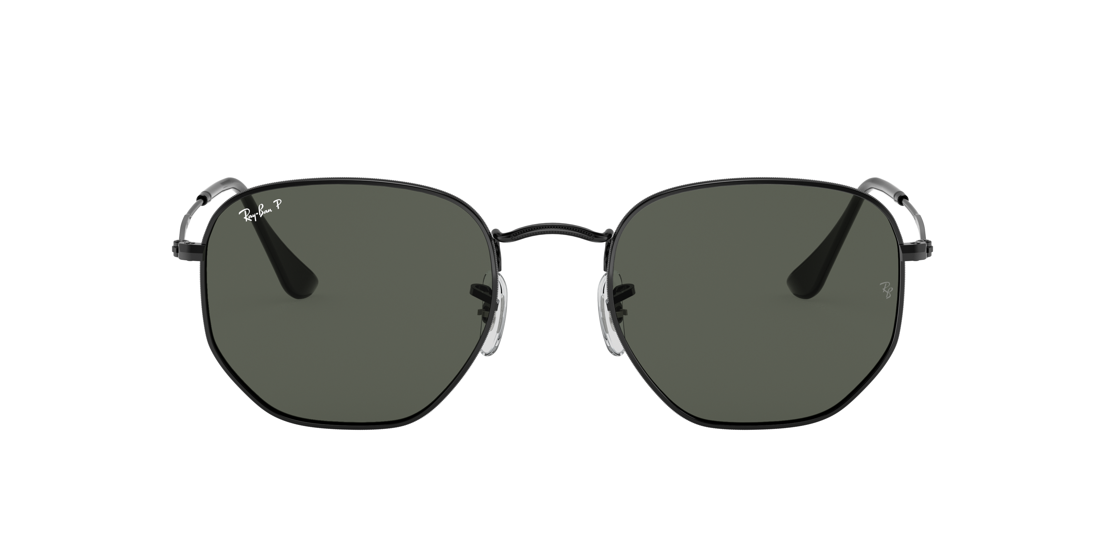 Ray-Ban Hexagonal RB3548N in Black, front view #Colour_Black