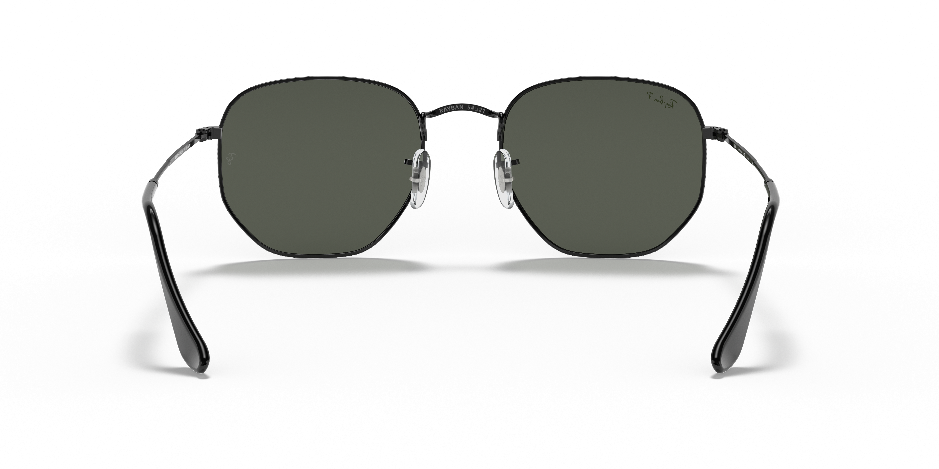 Ray-Ban Hexagonal RB3548N in Black, back view #Colour_Black