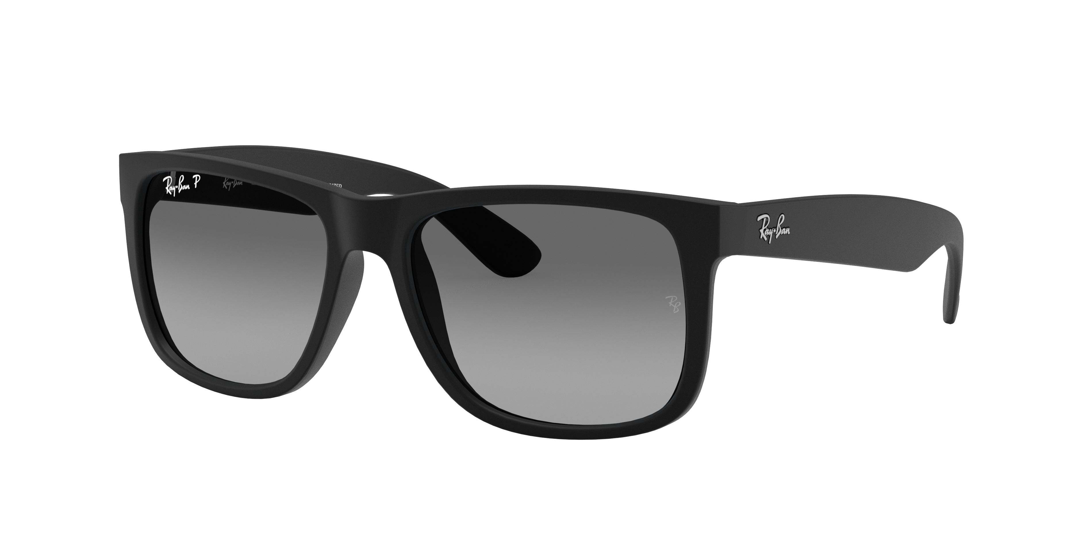 Ray-Ban Justin RB4165 - Rubber Black, three-quarter view #Colour_Rubber Black