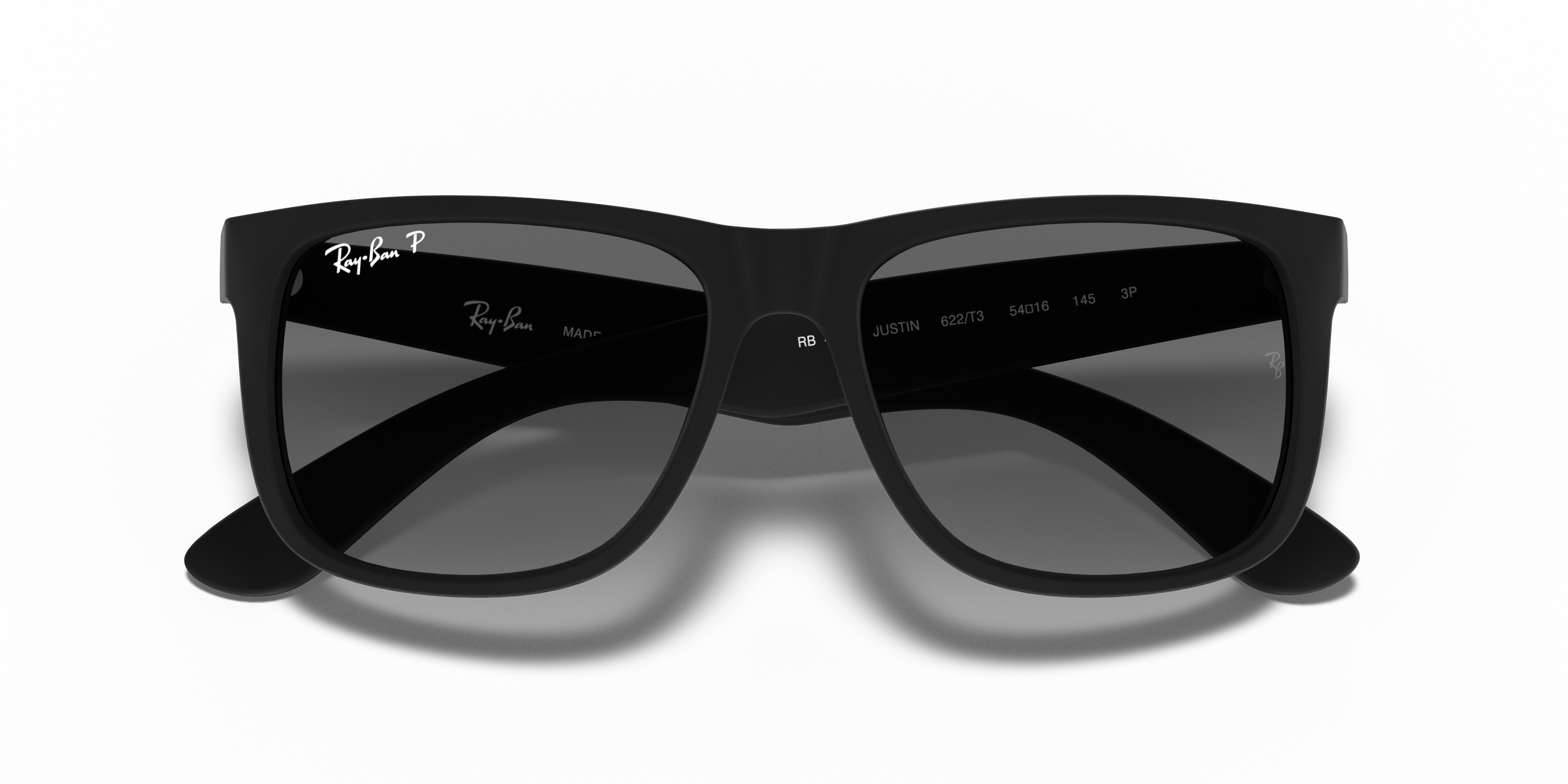 Ray-Ban Justin RB4165 - Rubber Black, front detail view #Colour_Rubber Black