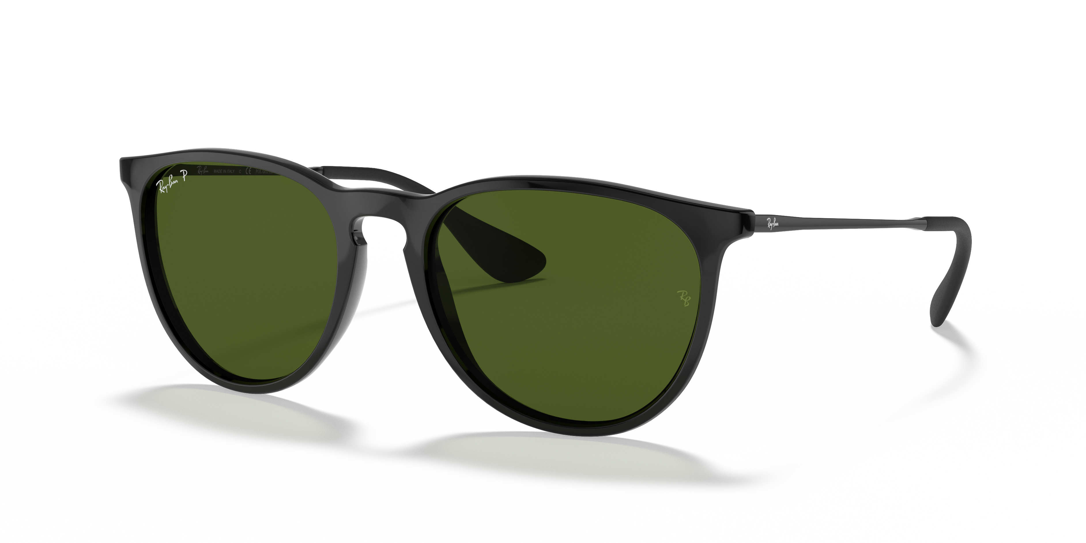 Ray-Ban Erika RB4171 in Black, three-quarter view #Colour_Black