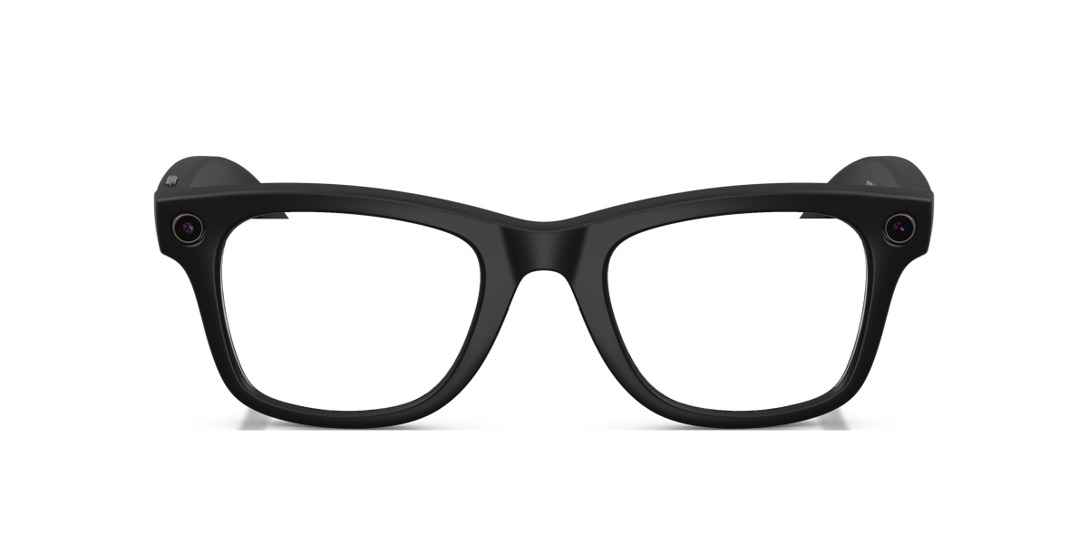 Ray-Ban Meta Wayfarer RW4012 in Shiny Black / Transitions Grey, front view #Colour_Shiny Black / Transitions Grey (601S1Z)