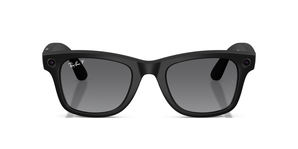 Ray-Ban Meta Wayfarer RW4012 in Shiny Black / Graphite Polarised, front view #Colour_Shiny Black / Graphite Polarised (601ST3)