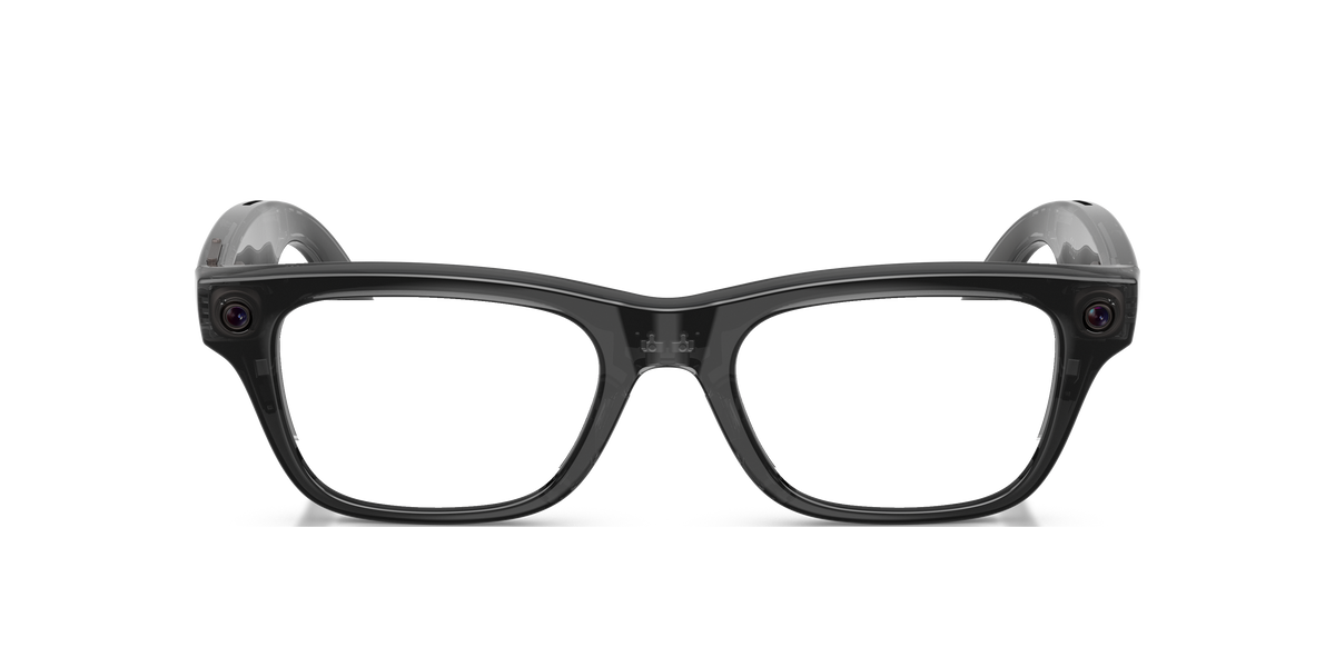 Ray-Ban Meta Blayzer Optics RW7001 in Transparent Black, front view #Colour_Transparent Black (8526)
