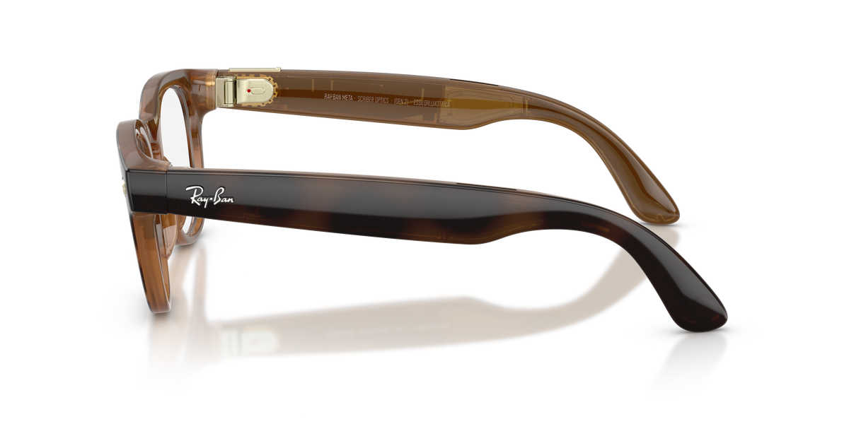 Ray-Ban Meta Scriber Optics RW7002 in Havana, side view #Colour_Havana (8528)
