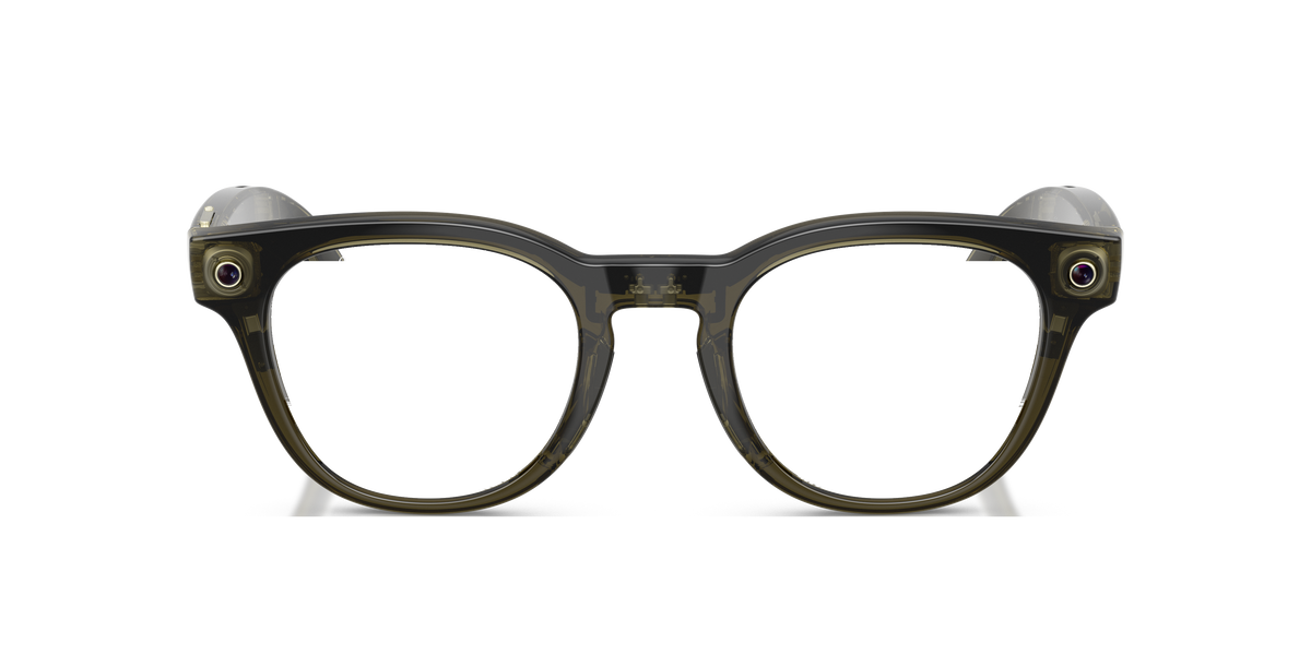 Ray-Ban Meta Scriber Optics RW7002 in Transparent Dark Olive, front view #Colour_Transparent Dark Olive (8530)