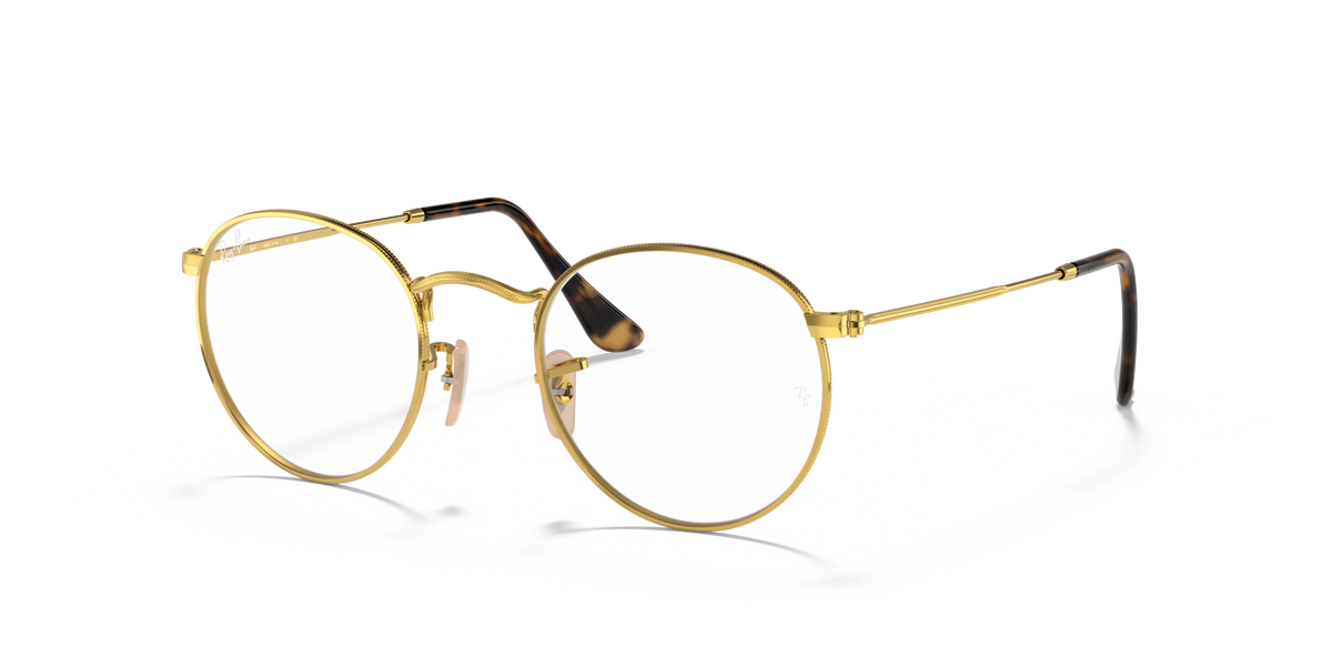Ray-Ban RB3447V in Arista Gold, three-quarter view #Colour_Arista Gold (2500)