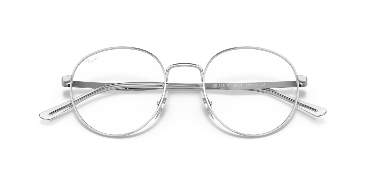 Ray-Ban RB3681V in Silver, front detail view #Colour_Silver (2501)