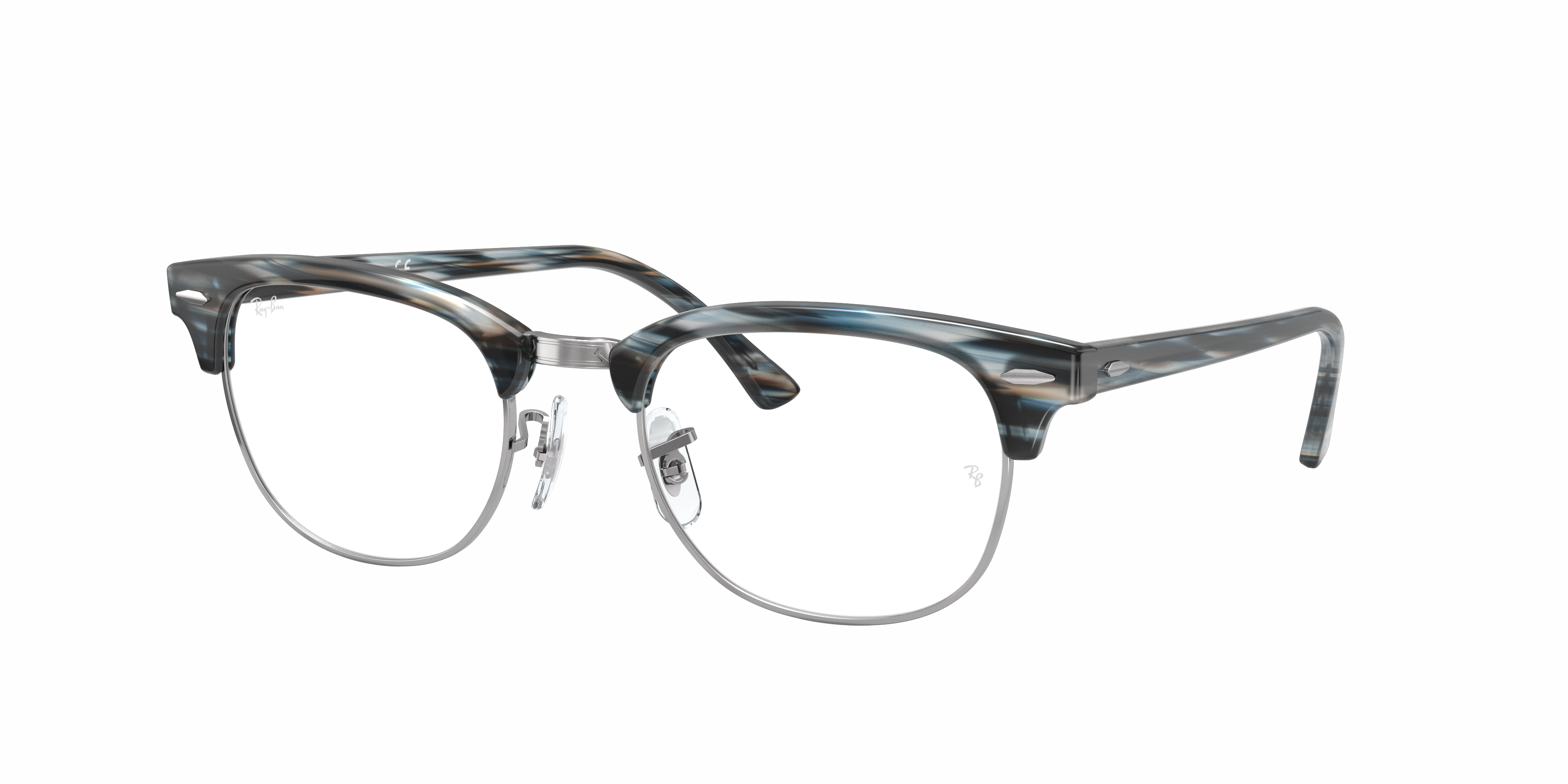 Ray-Ban Clubmaster RX5154 in Blue, three-quarter view #Colour_Blue