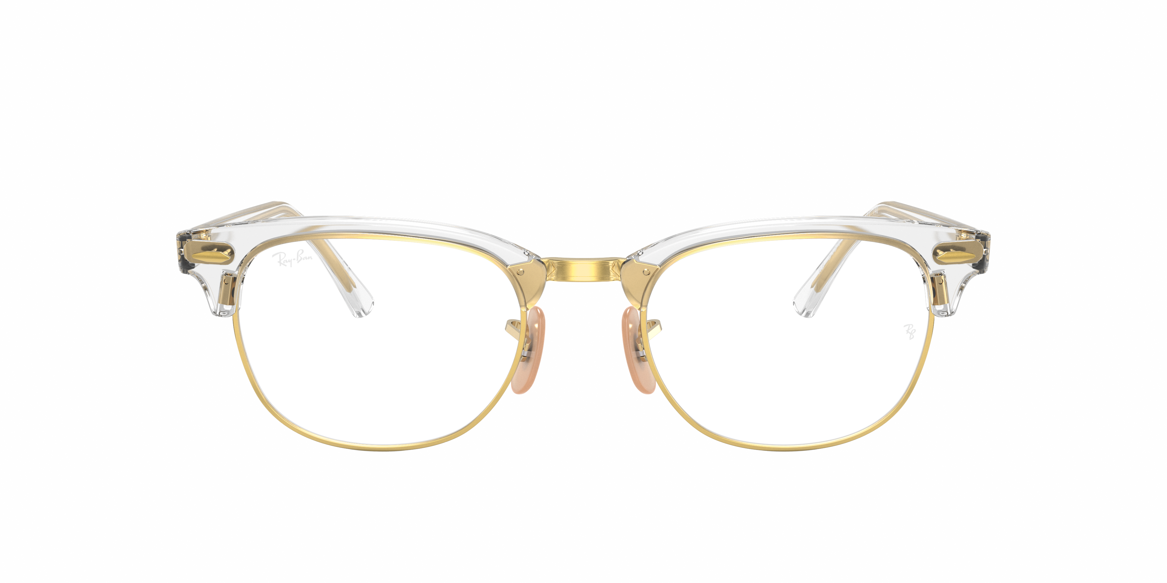Ray-Ban Clubmaster RX5154 in Transparent, front view #Colour_Transparent