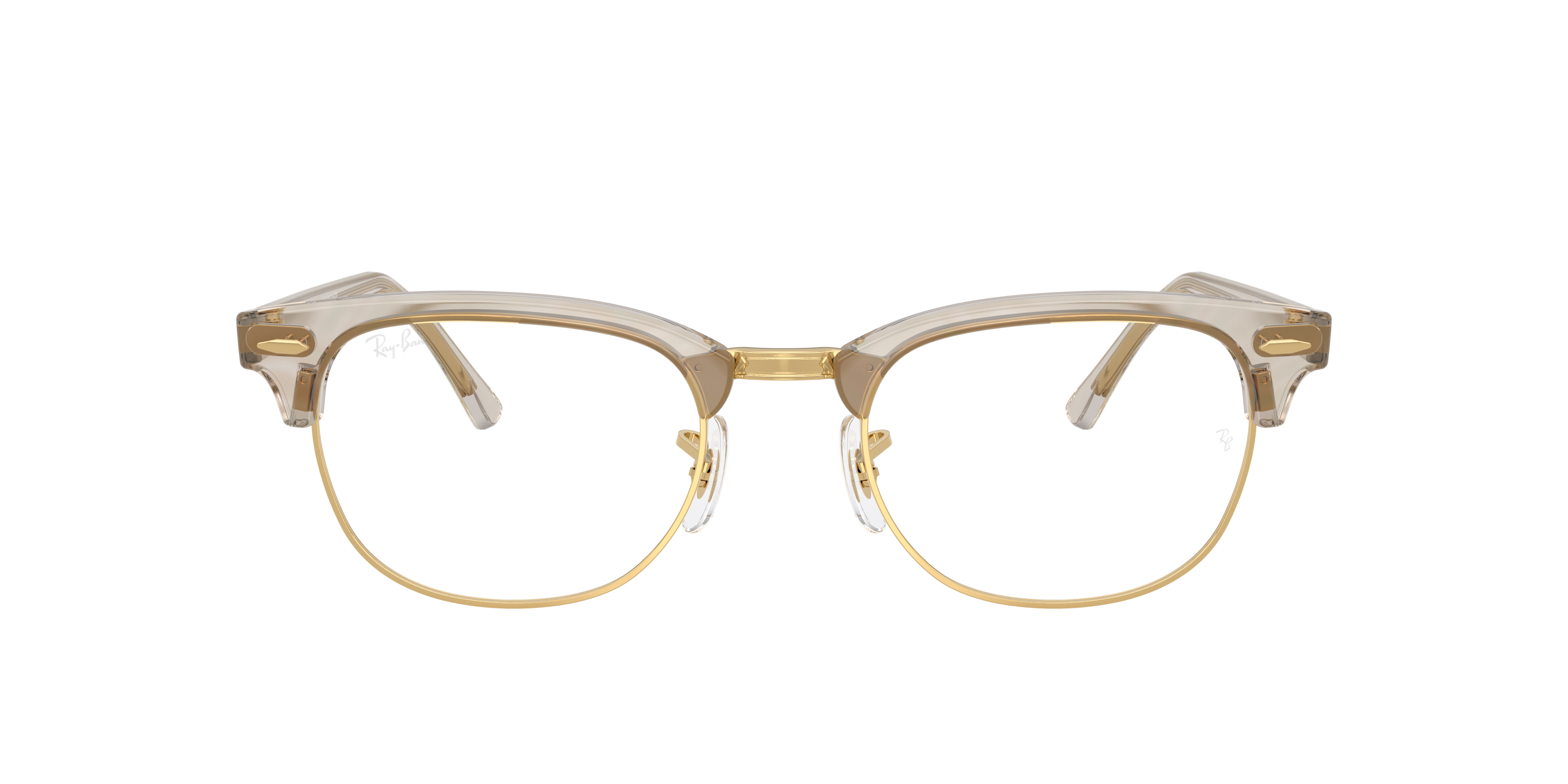 Ray-Ban Clubmaster RX5154 in Photo Waves Grey, front view #Colour_Photo Waves Grey