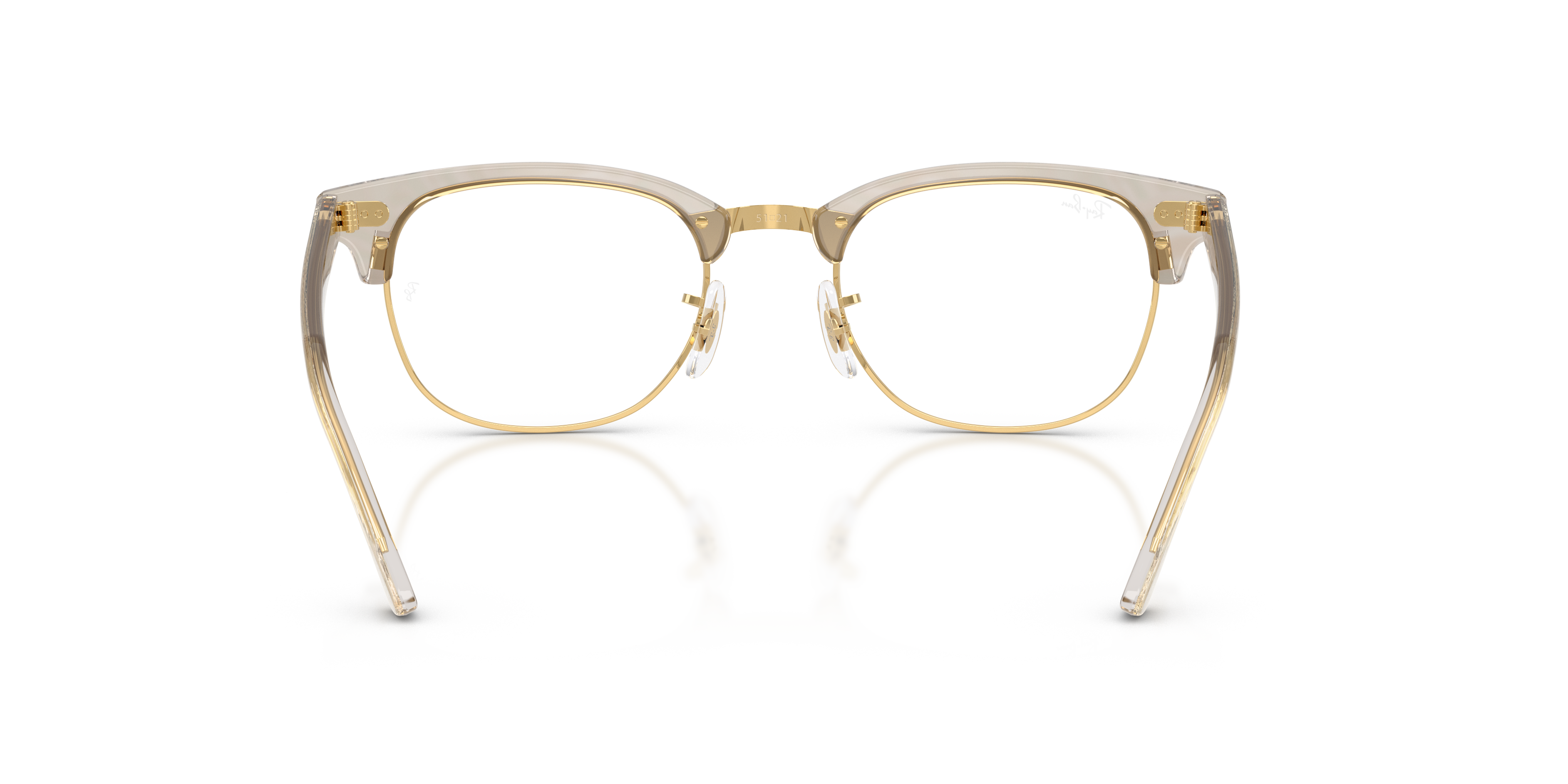 Ray-Ban Clubmaster RX5154 in Photo Waves Grey, back view #Colour_Photo Waves Grey
