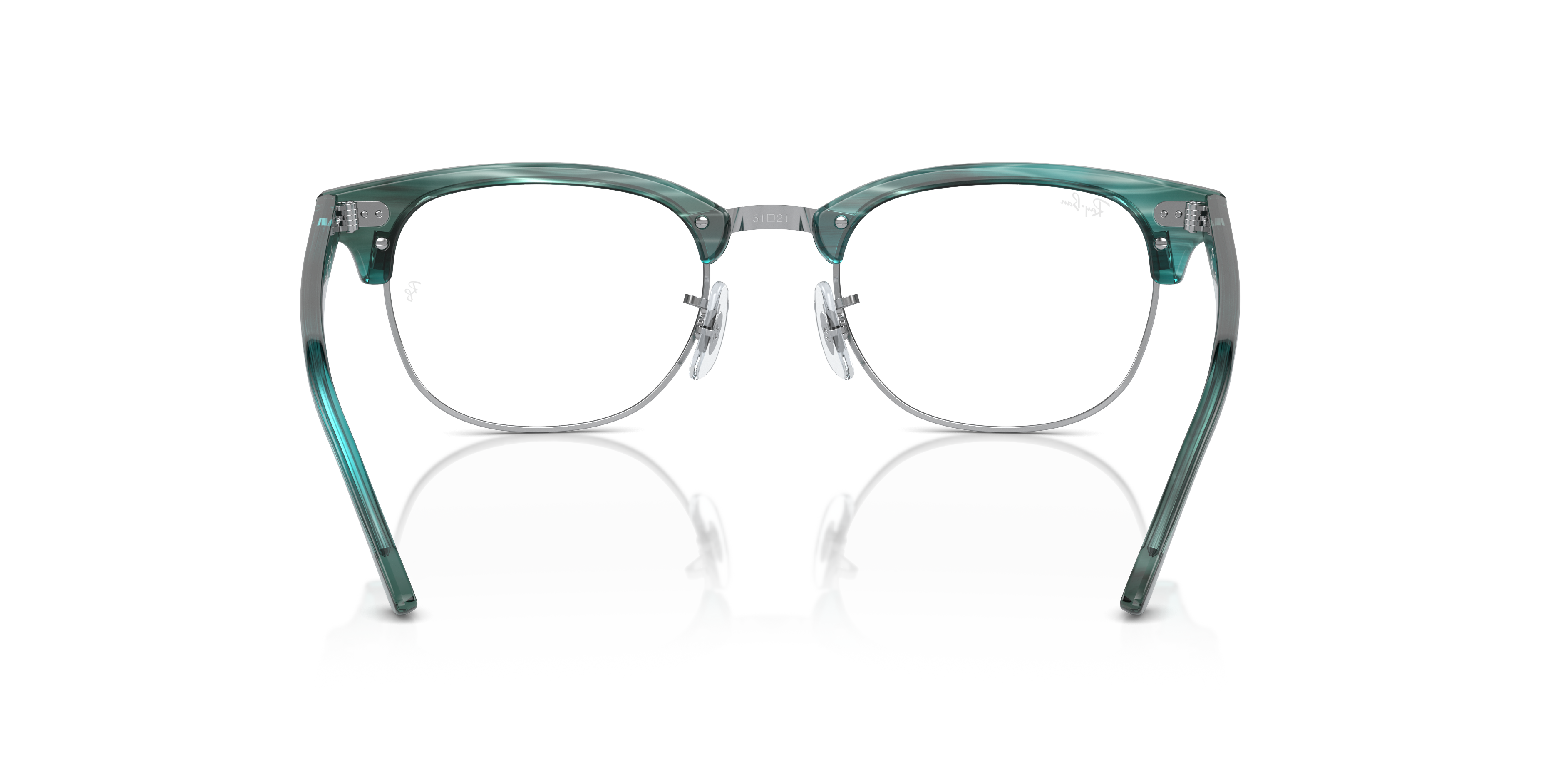 Ray-Ban Clubmaster RX5154 in Striped Green, back view #Colour_Striped Green