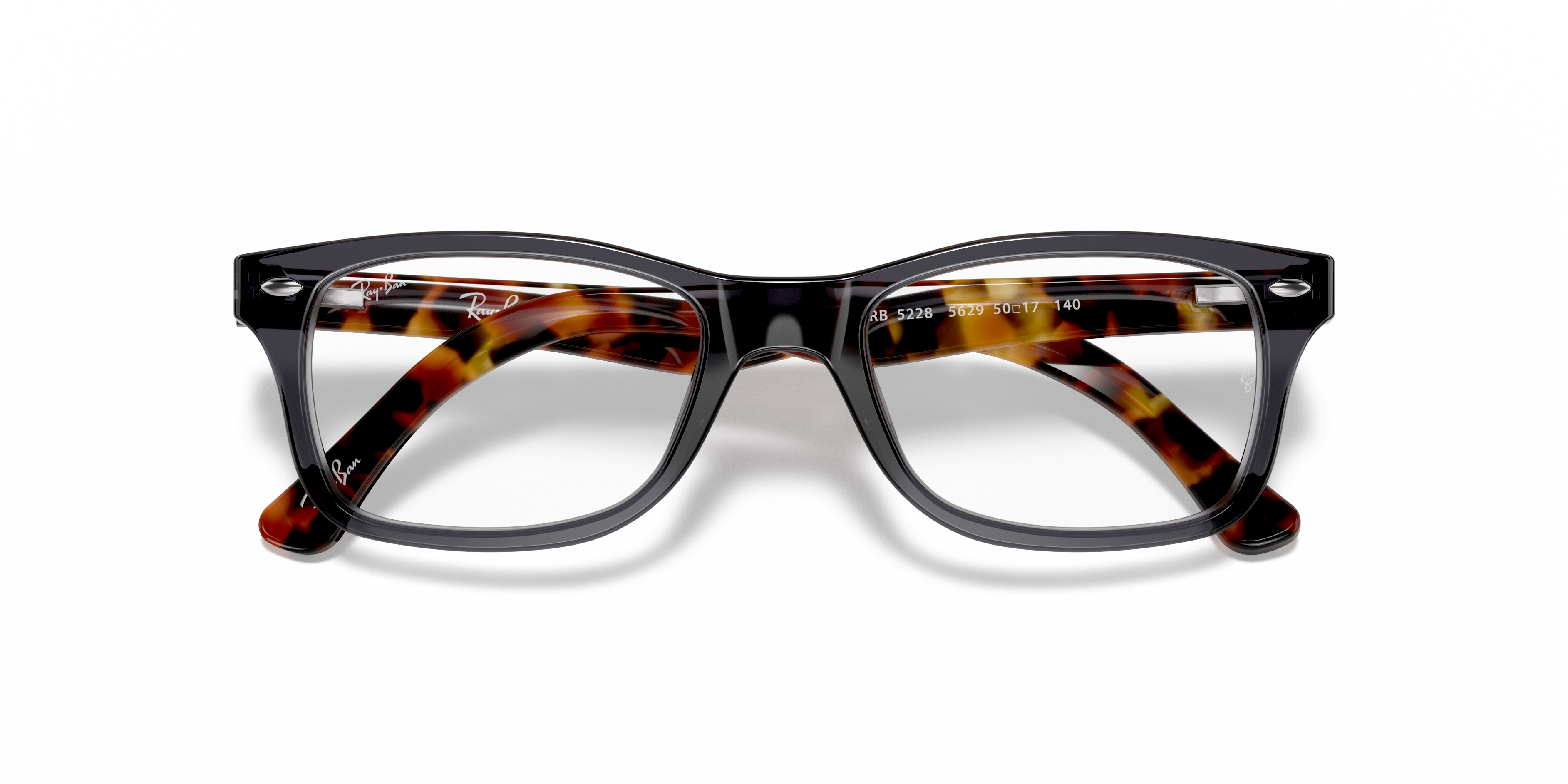 Ray-Ban RX5228 in Grey (5629), front detail view #Colour_Grey (5629)