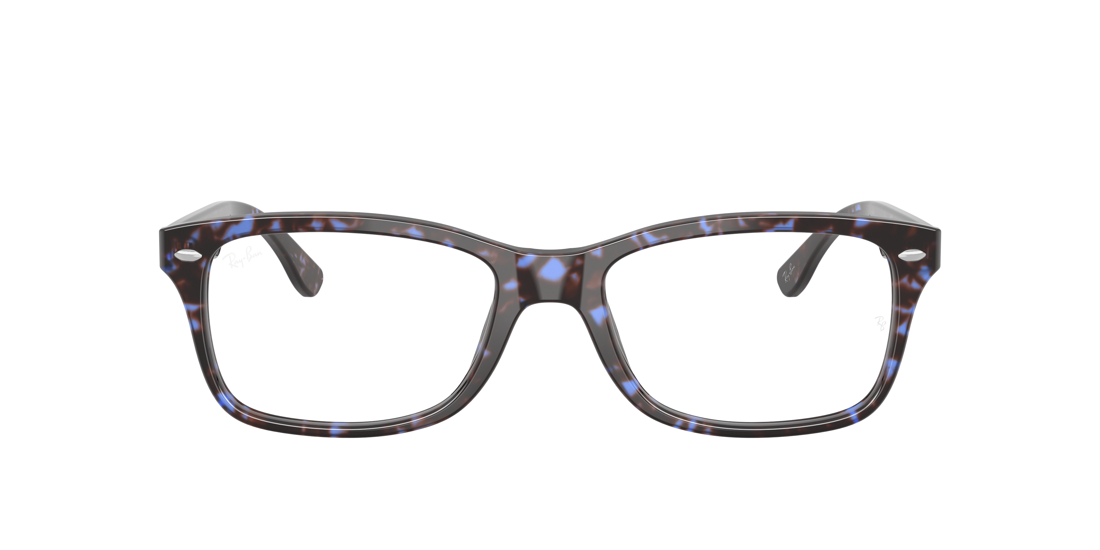 Ray-Ban RX5228 in Havana Blue Tortoiseshell, front view #Colour_Havana Blue Tortoiseshell