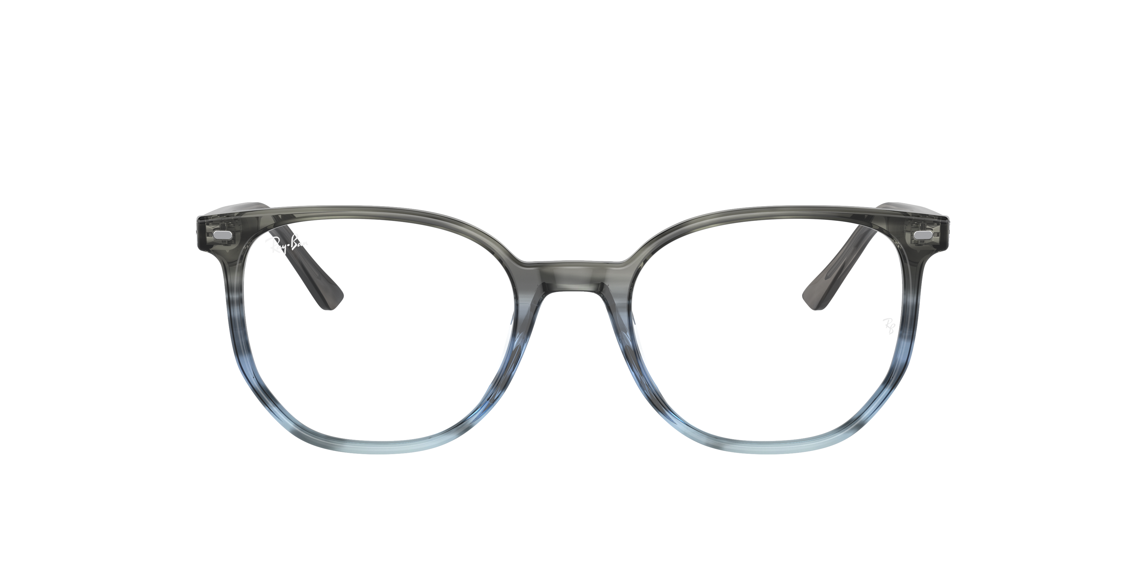 Ray-Ban Elliot RX5397 in Striped Grey & Blue, front view #Colour_Striped Grey & Blue