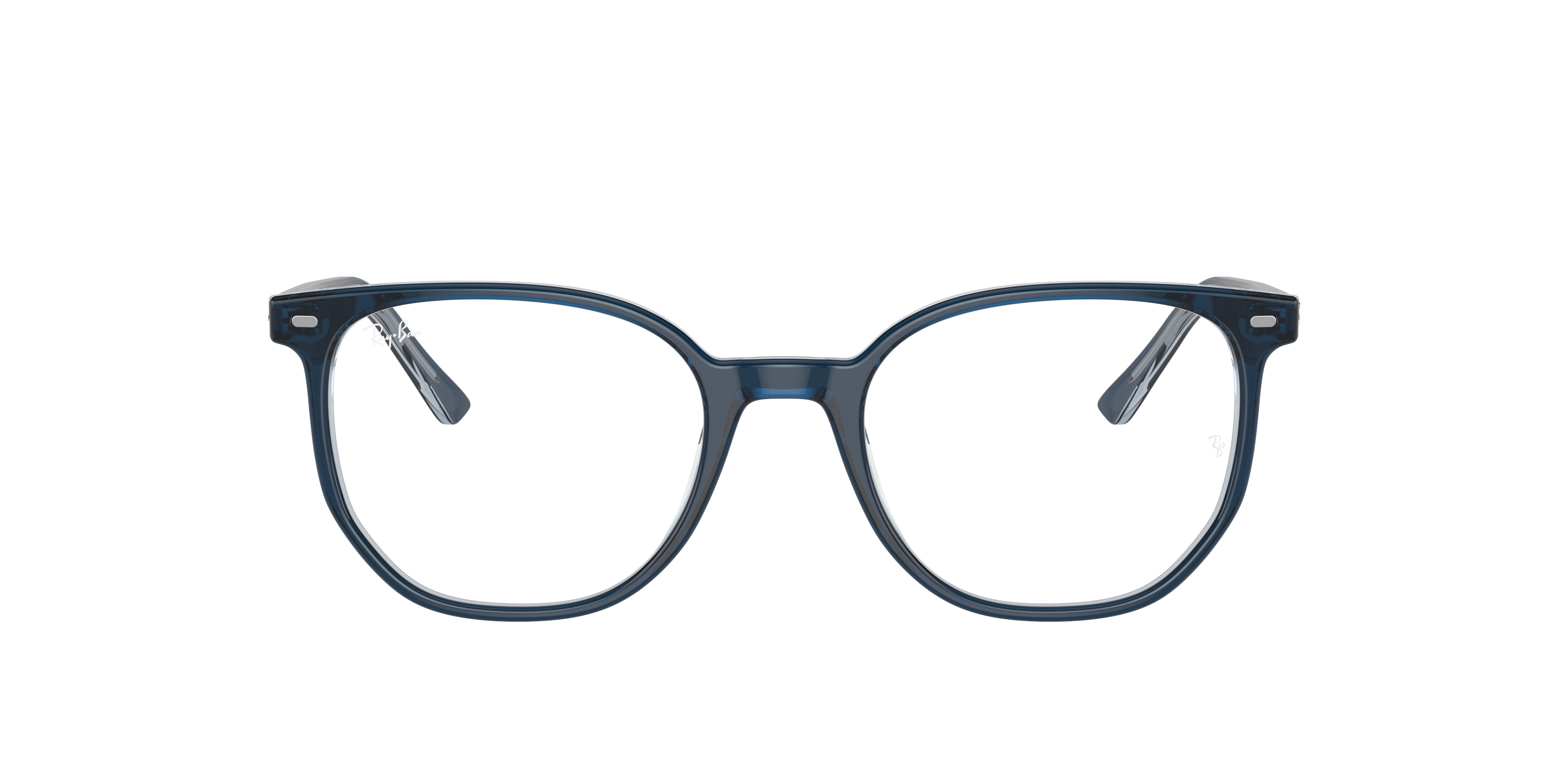 Ray-Ban Elliot RX5397 in Blue On Transparent Blue, front view #Colour_Blue On Transparent Blue
