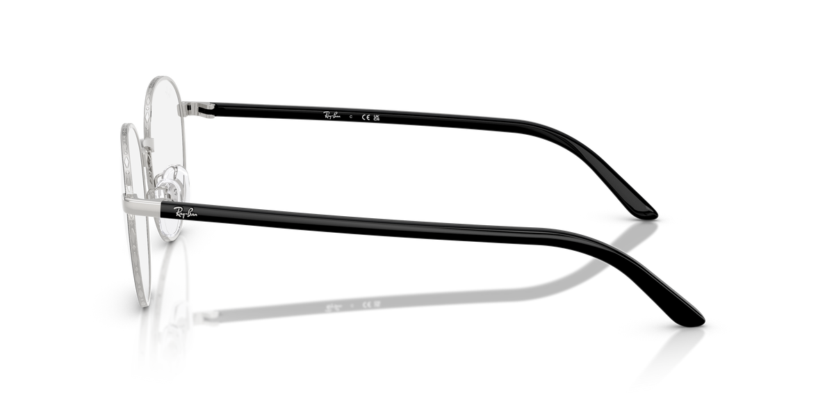 Ray-Ban RB6538D in Black On Silver, side view #Colour_Black On Silver (2861)