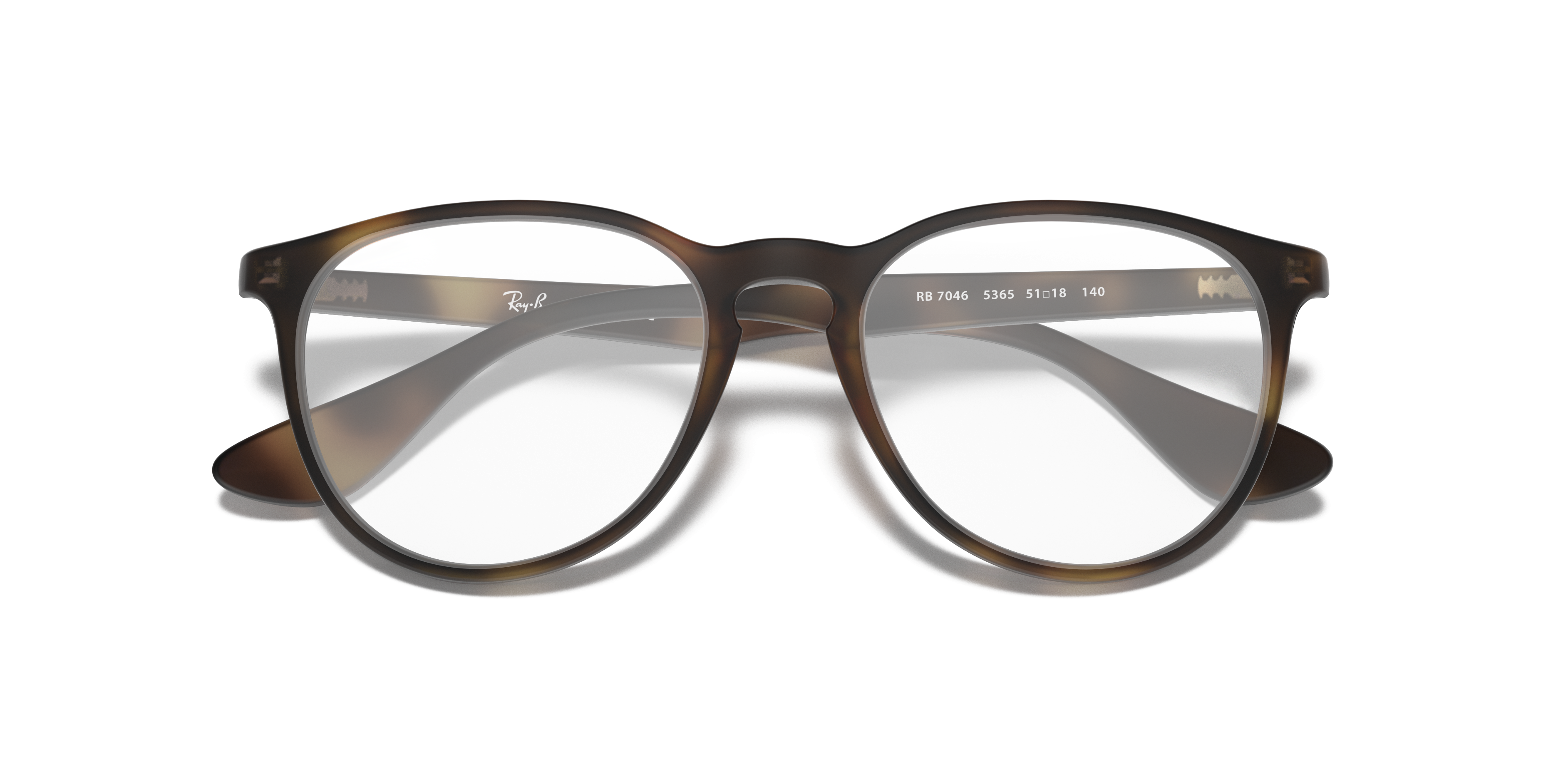 Ray-Ban Erika RX7046 in Havana, front detail view #Colour_Havana