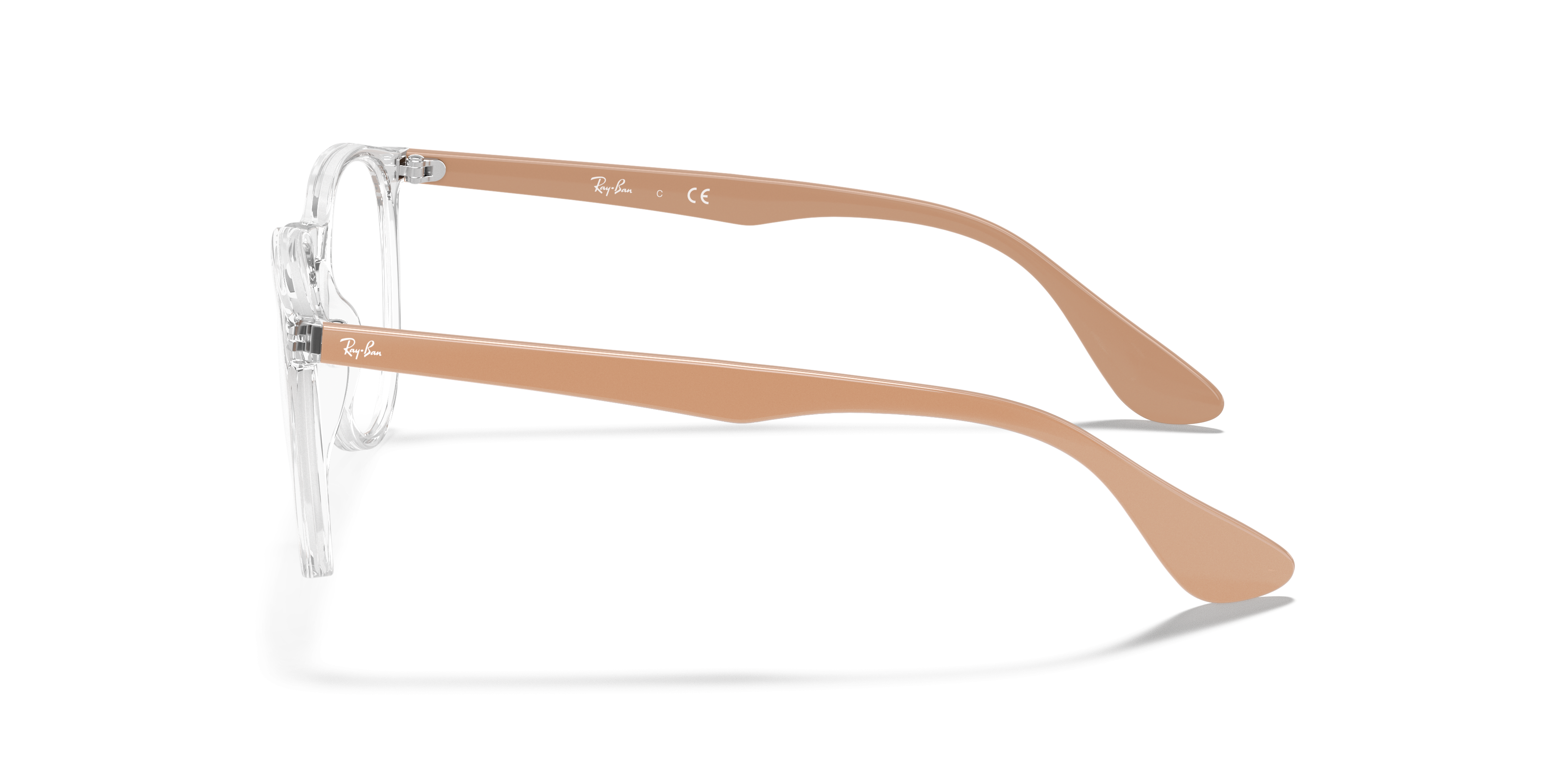 Ray-Ban Erika RX7046 in Transparent, side view #Colour_Transparent