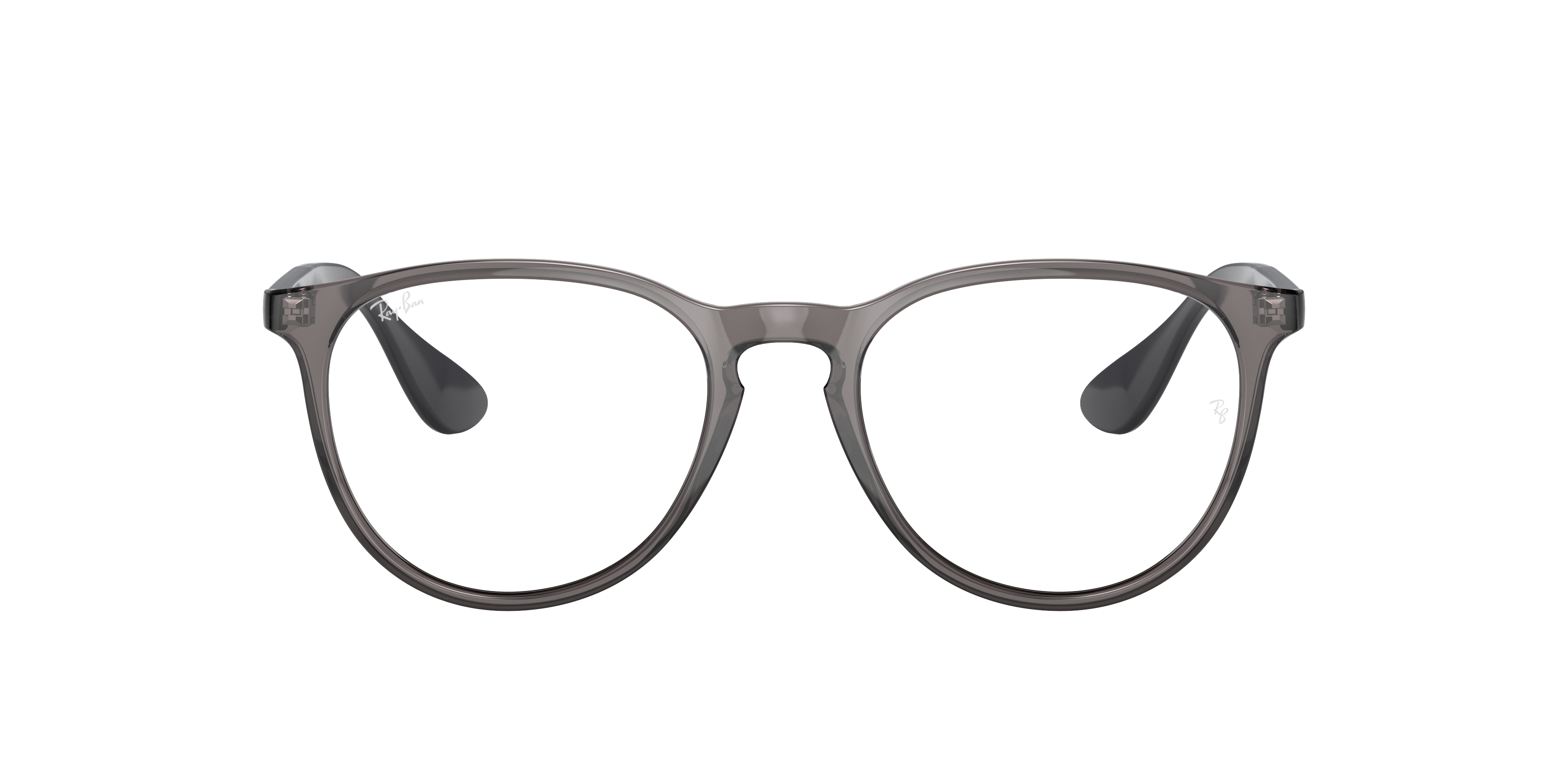 Ray-Ban Erika RX7046 in Transparent Grey, front view #Colour_Transparent Grey