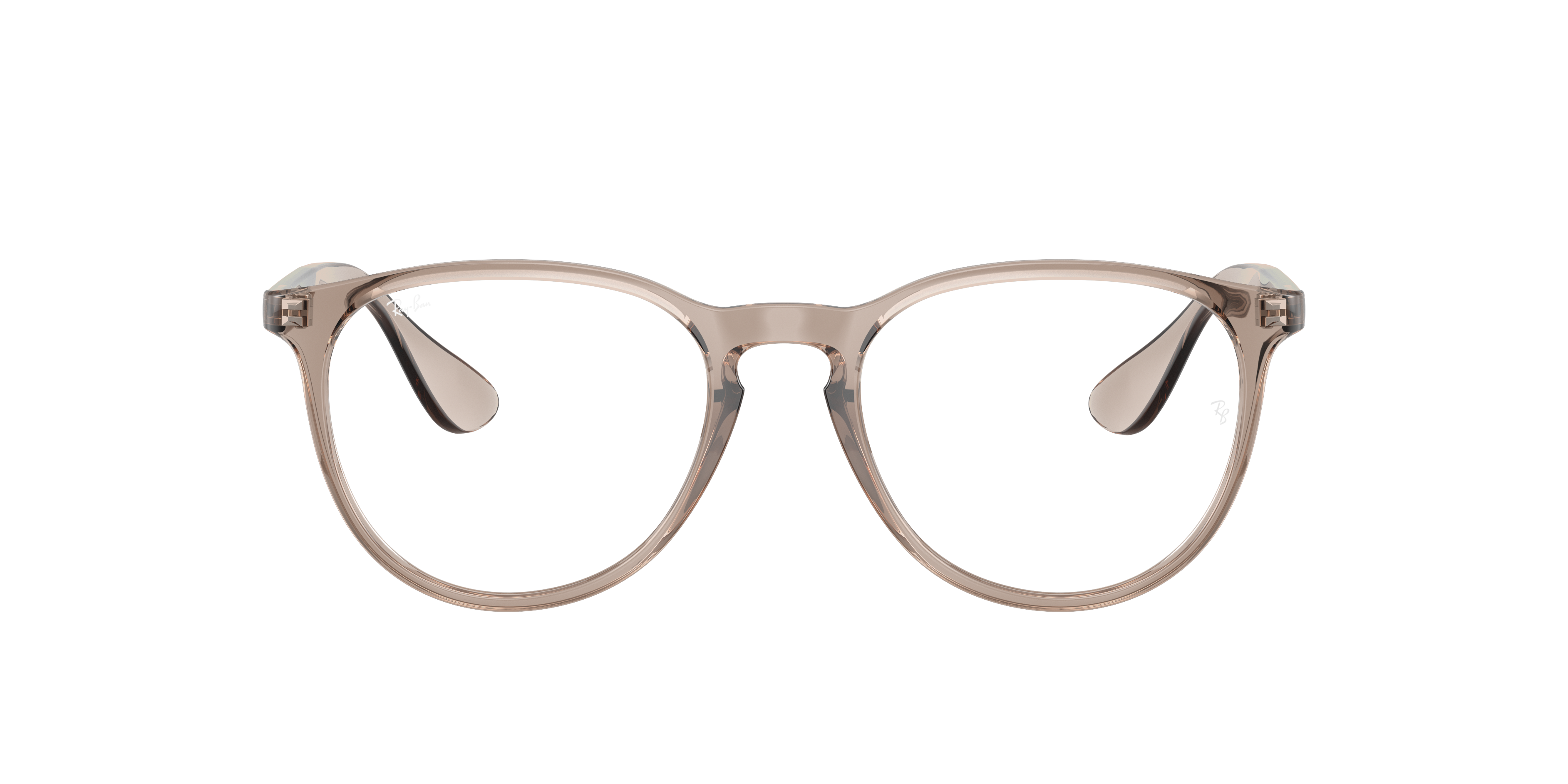 Ray-Ban Erika RX7046 in Transparent Light Brown, front view #Colour_Transparent Light Brown