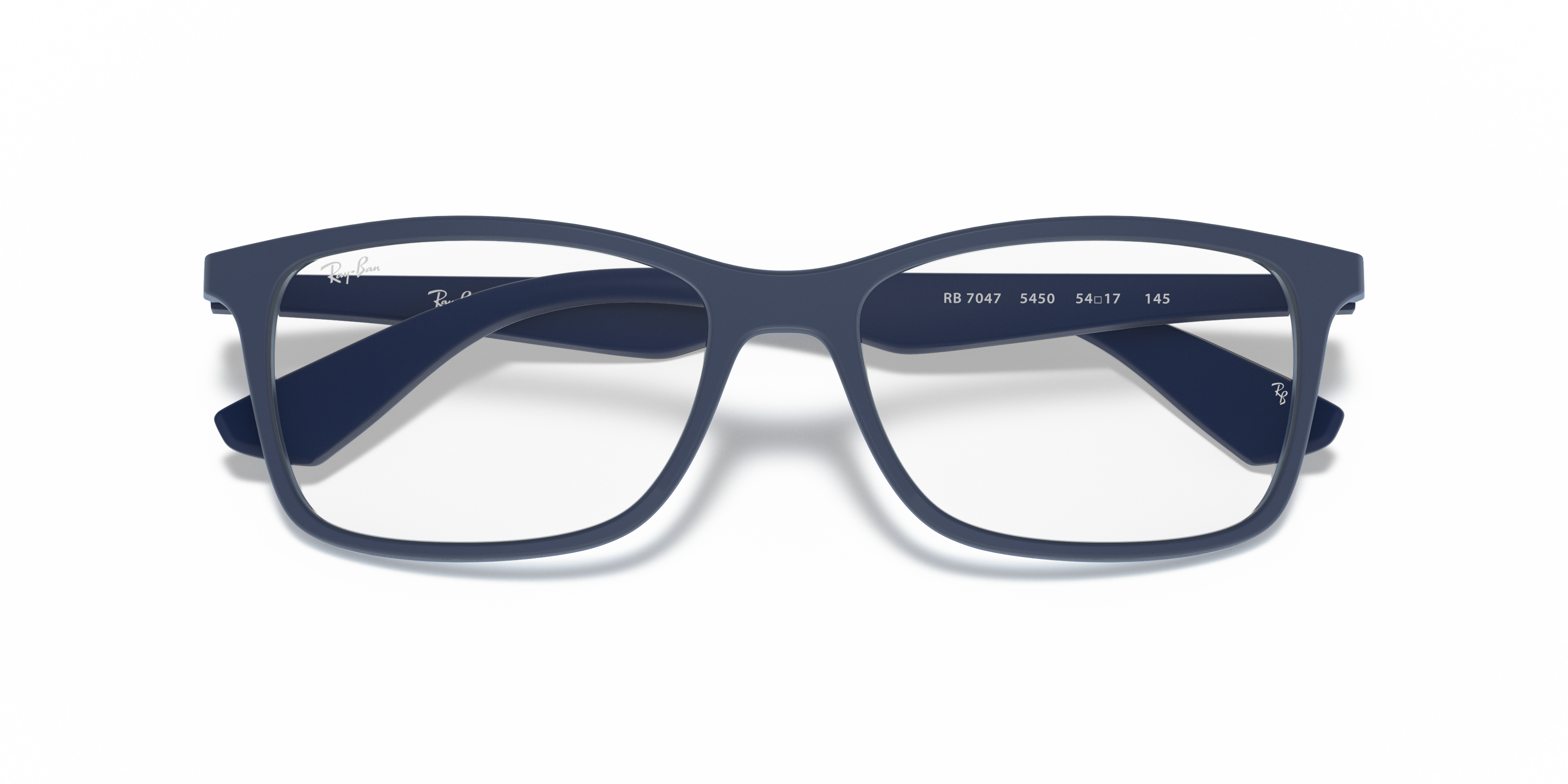 Ray-Ban RX7047 - Transparent Blue, front detail view #Colour_Transparent Blue