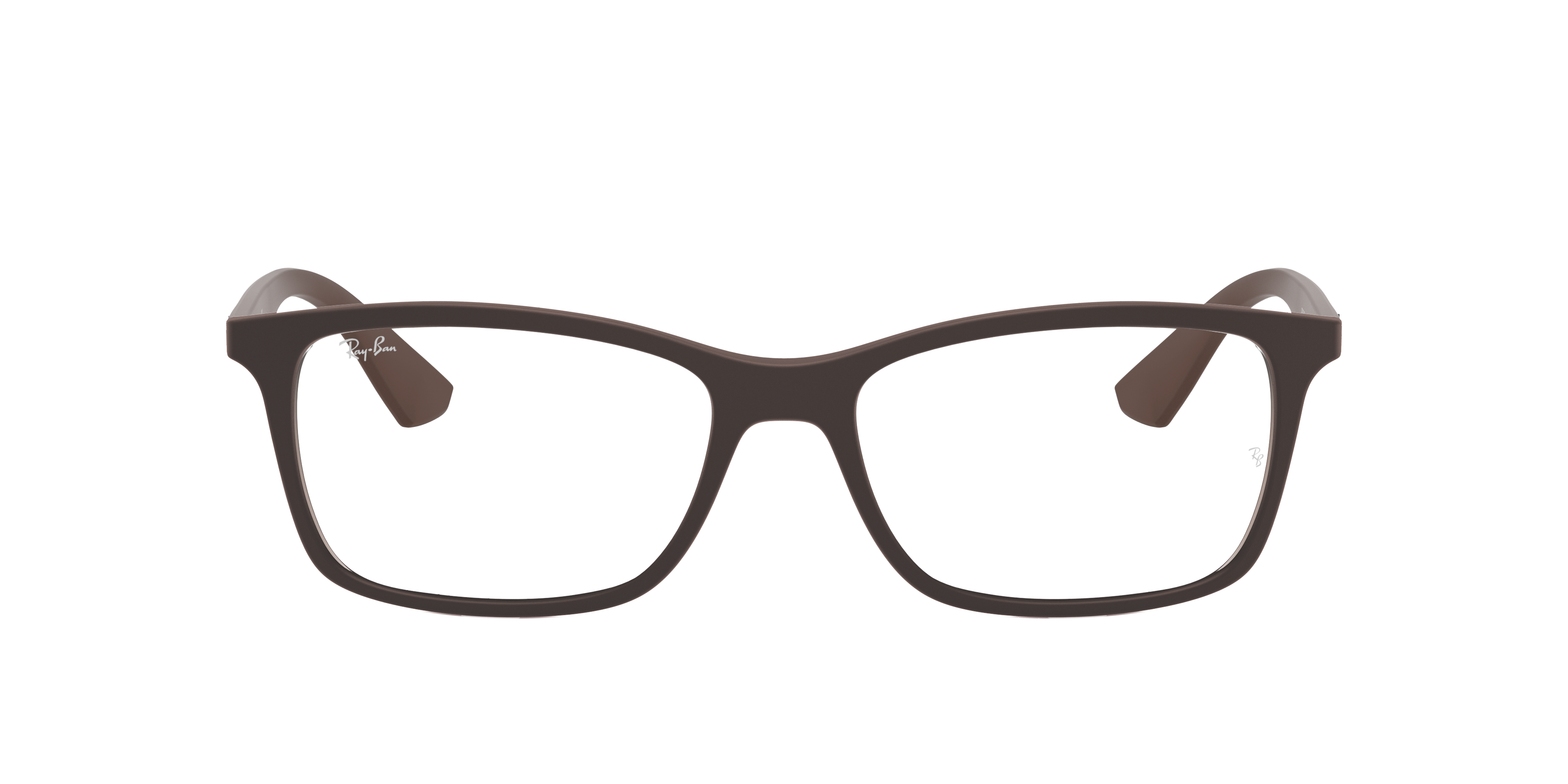 Ray-Ban RX7047 - Transparent Brown, front view #Colour_Transparent Brown