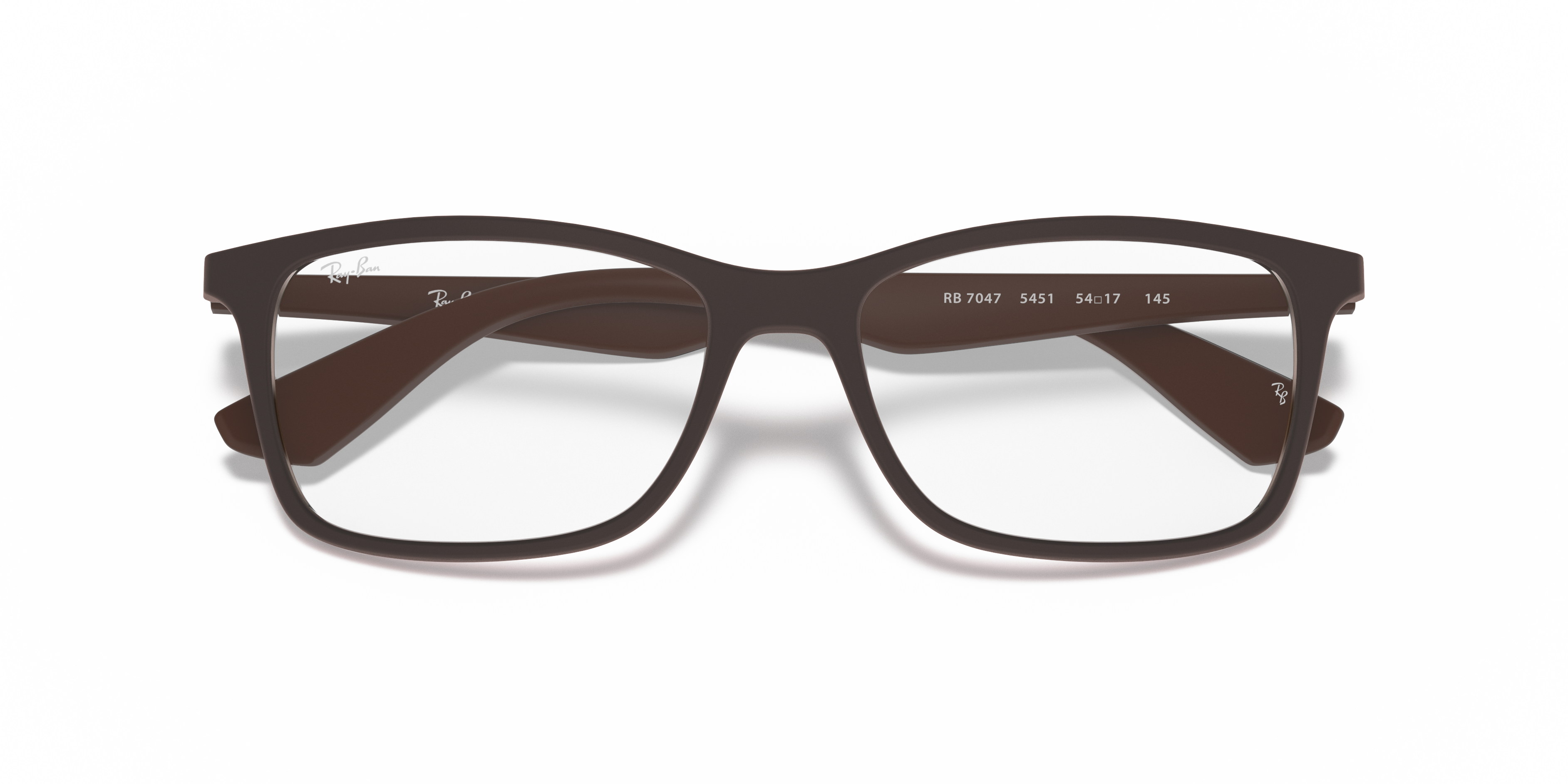 Ray-Ban RX7047 - Transparent Brown, front detail view #Colour_Transparent Brown