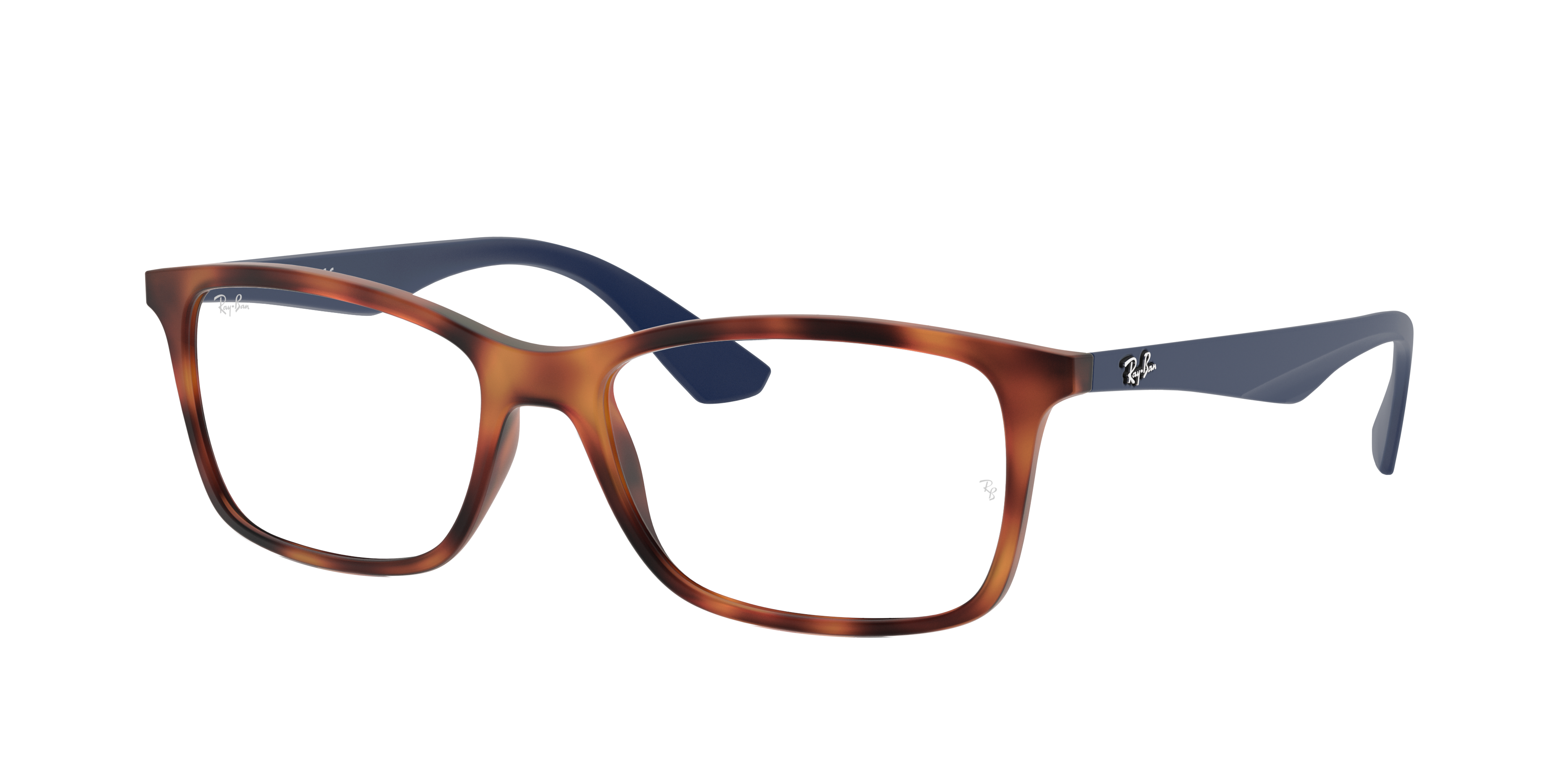 Ray-Ban RX7047 - Light Havana, three-quarter view #Colour_Light Havana