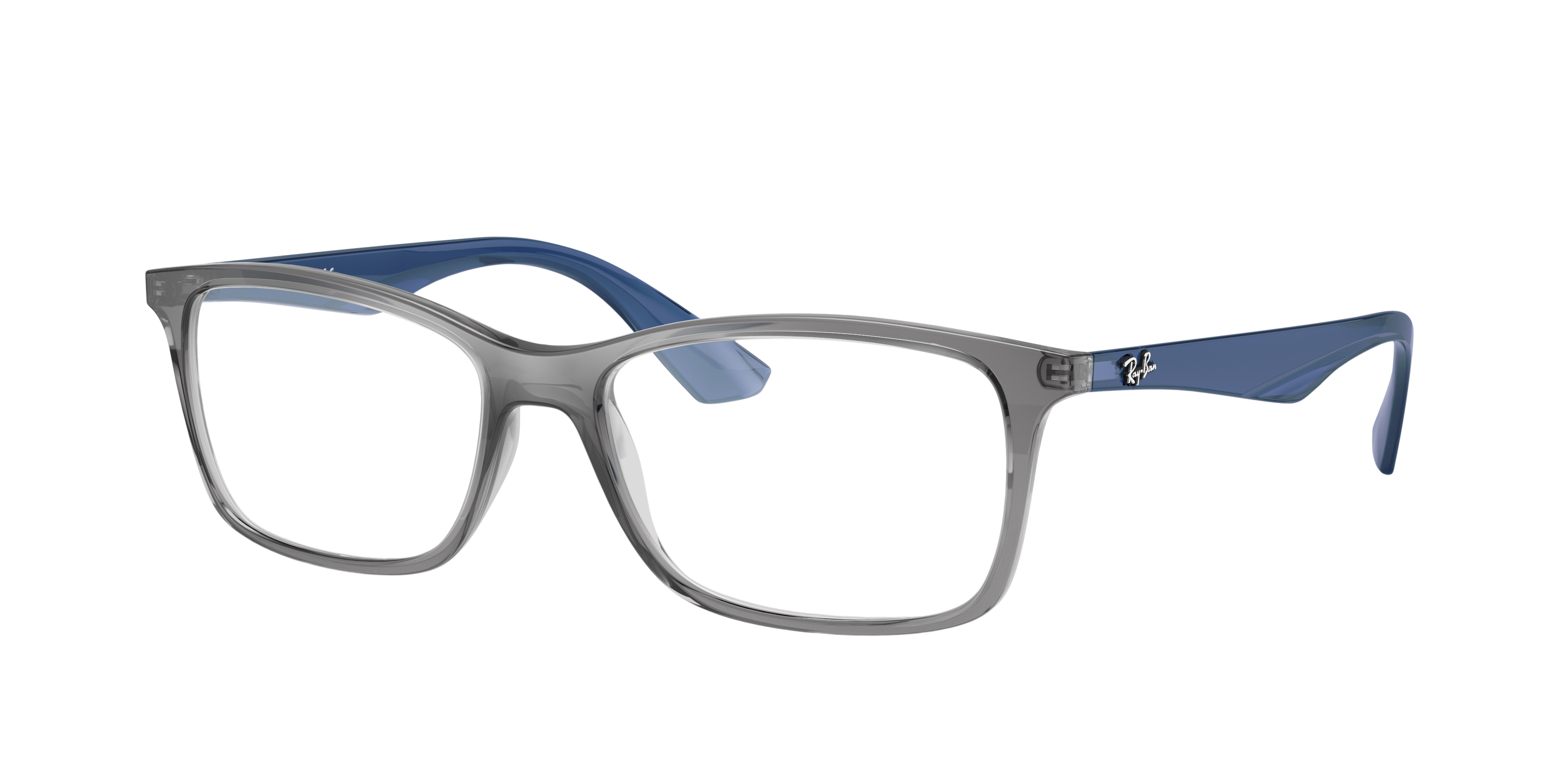 Ray-Ban RX7047 - Transparent Grey (5769), three-quarter view #Colour_Transparent Grey (5769)