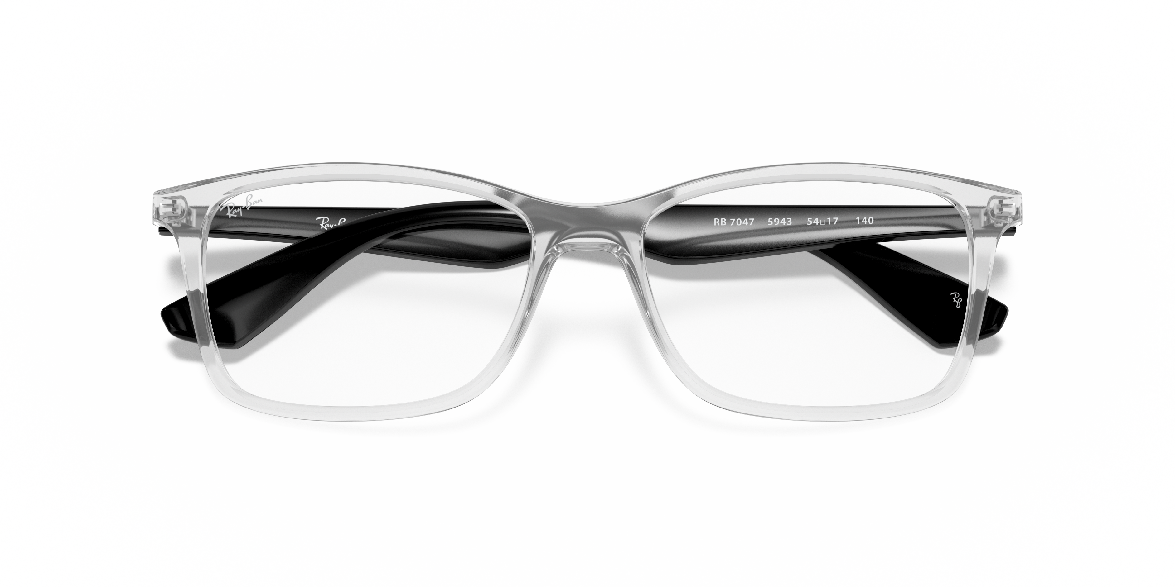 Ray-Ban RX7047 - Transparent (5943), front detail view #Colour_Transparent (5943)