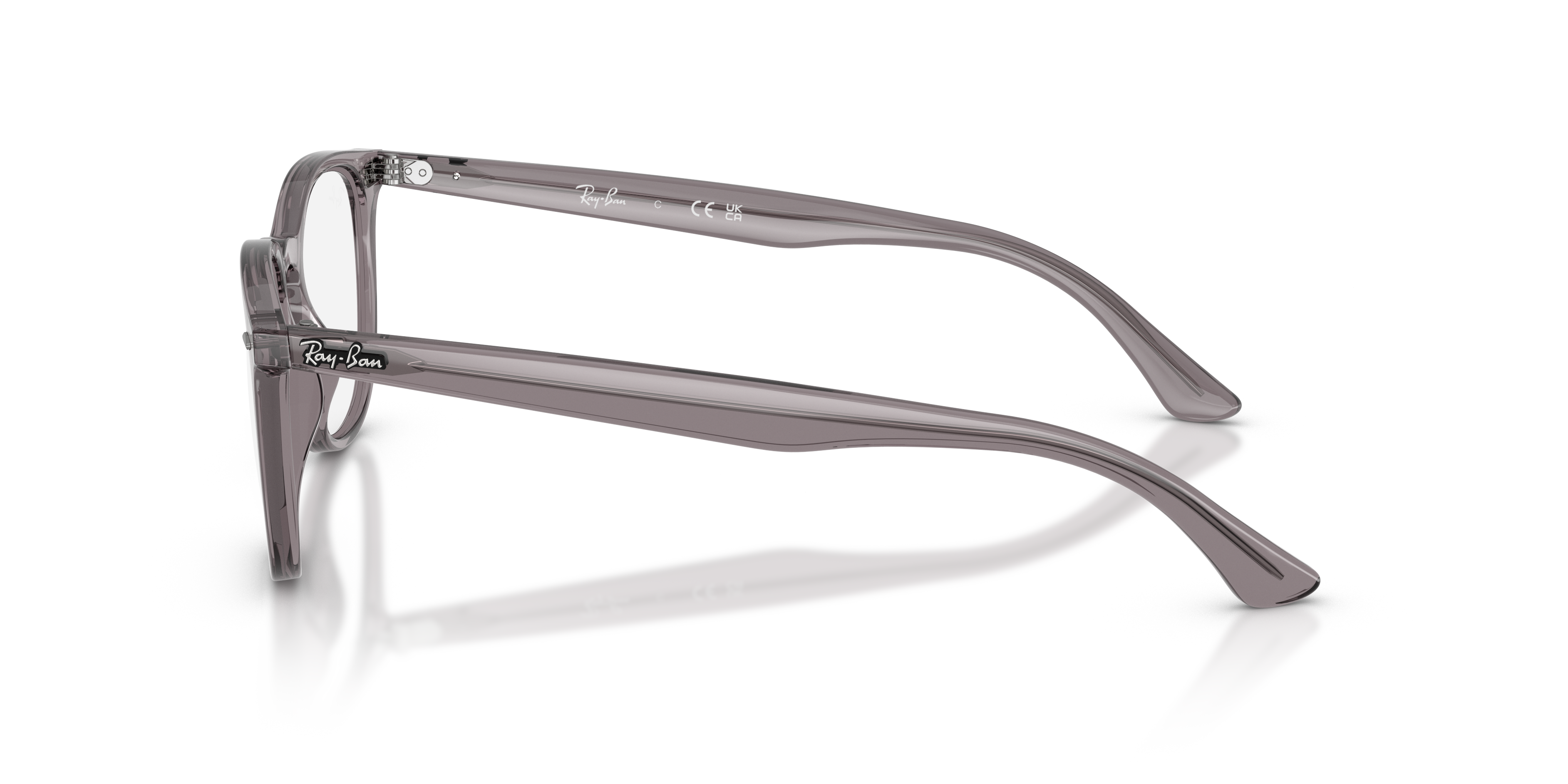 Ray-Ban RX7159 - Transparent Grey, side view #Colour_Transparent Grey