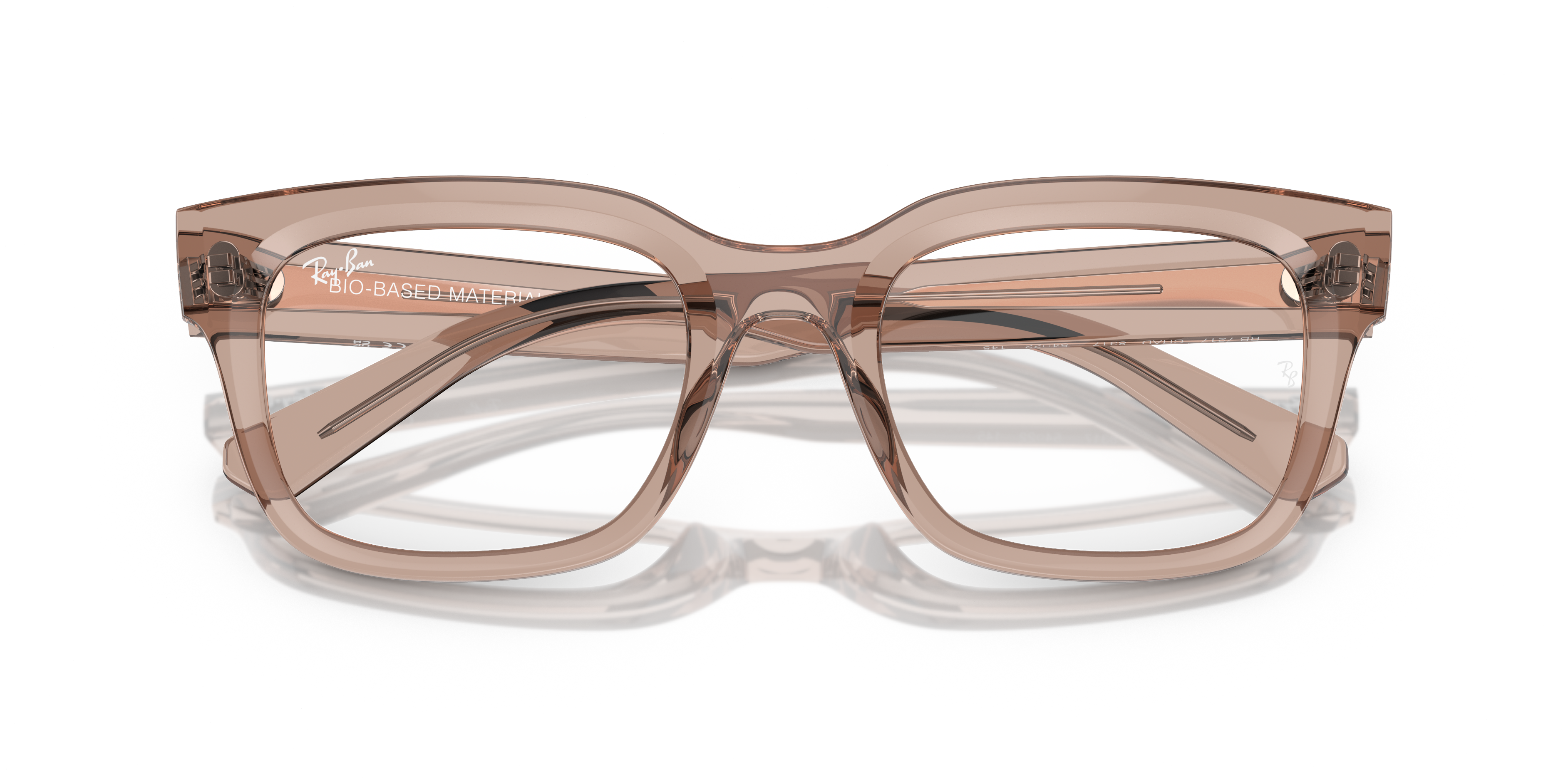 Ray-Ban Chad RX7217 - Transparent Light Brown, front detail view #Colour_Transparent Light Brown