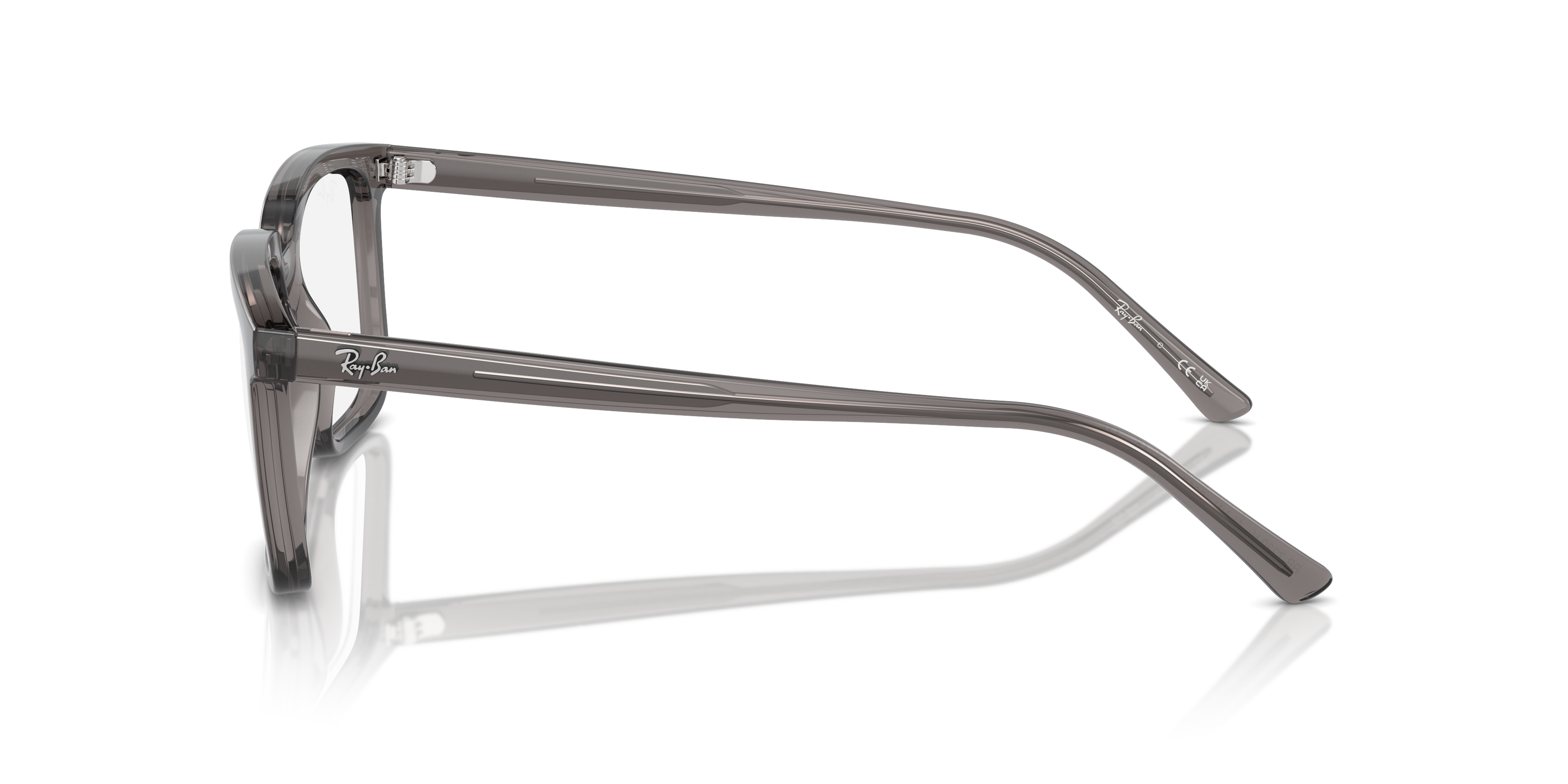 Ray-Ban Alain RX7239 - Opal Dark Grey, side view #Colour_Opal Dark Grey