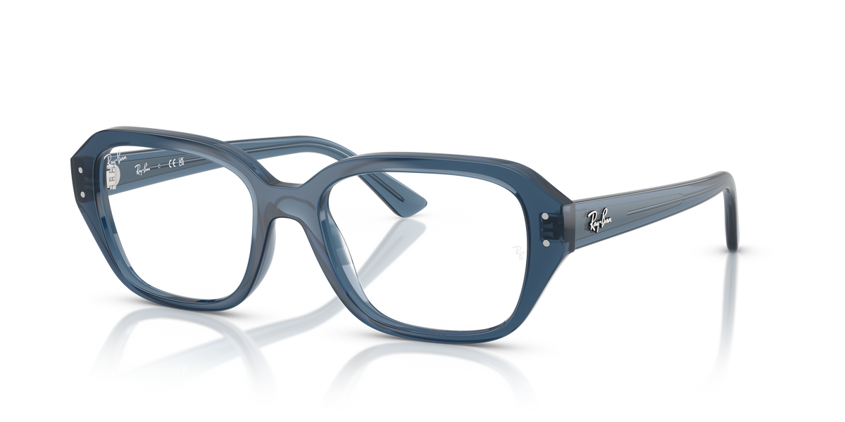 Ray-Ban RB7258 in Light Blue, three-quarter view #Colour_Light Blue (8434)