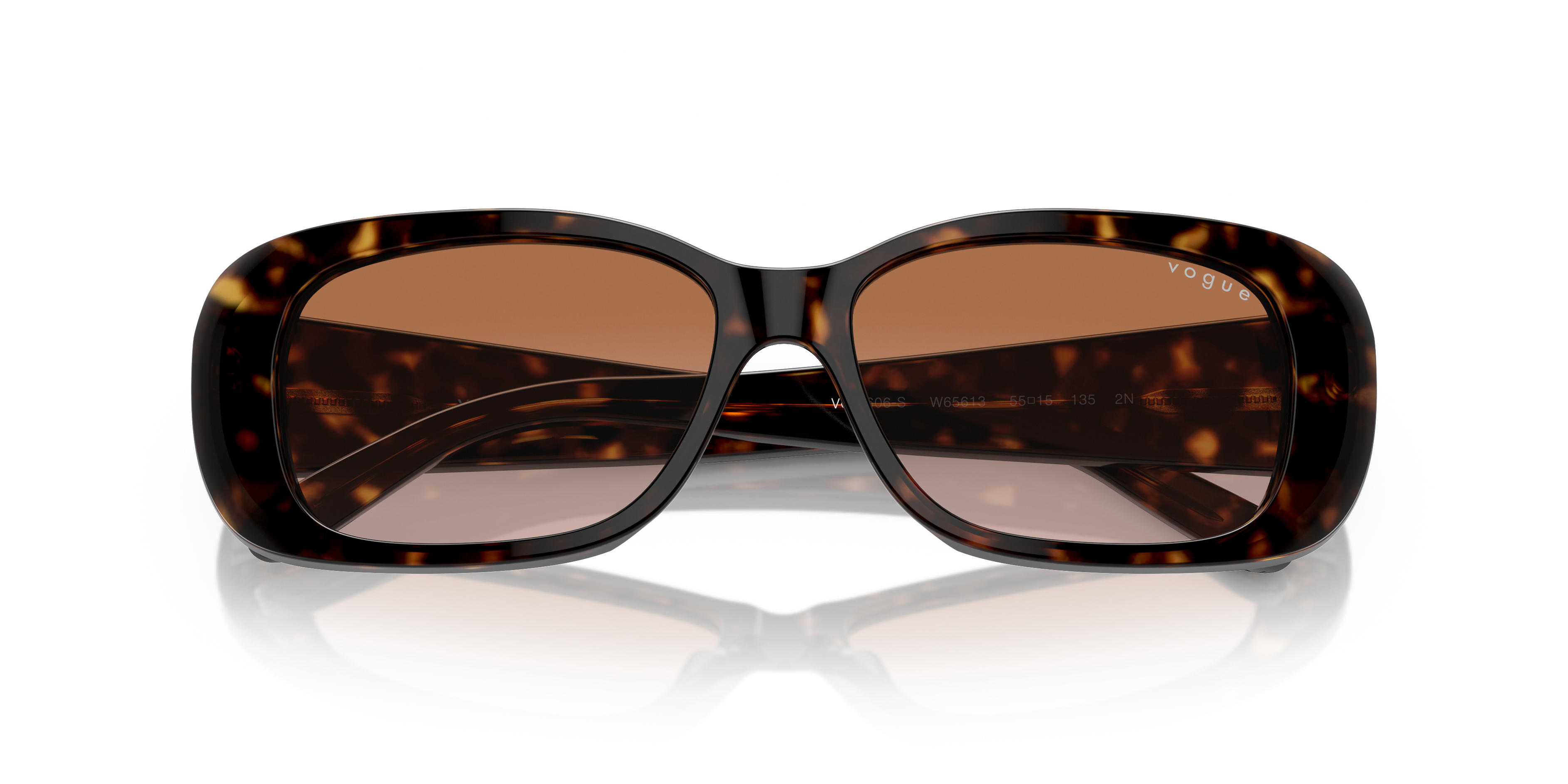 Vogue Eyewear VO2606S in Dark Havana, front detail view #Colour_Dark Havana