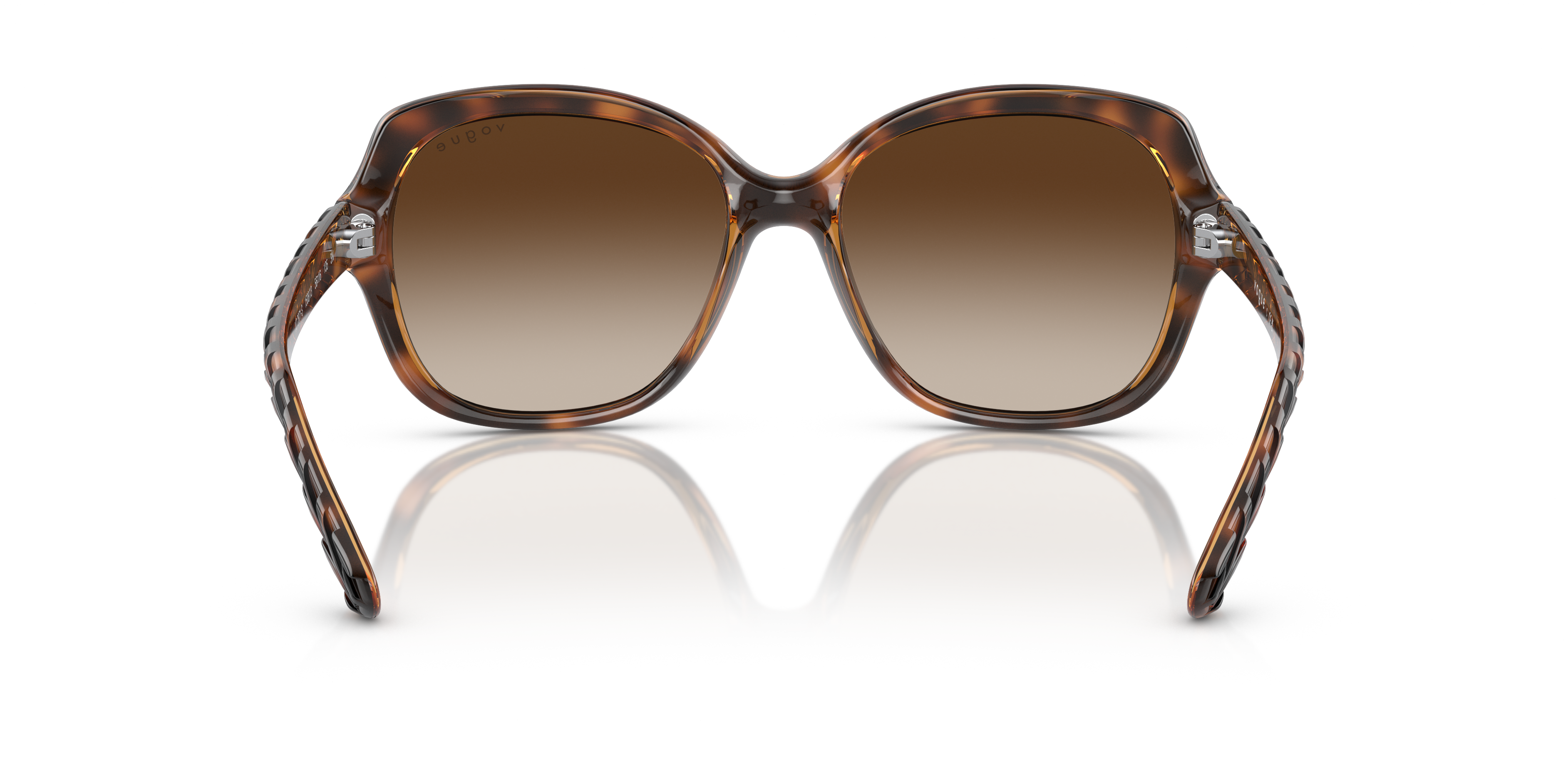 Vogue Eyewear VO2871S in Striped Dark Havana, back view #Colour_Striped Dark Havana