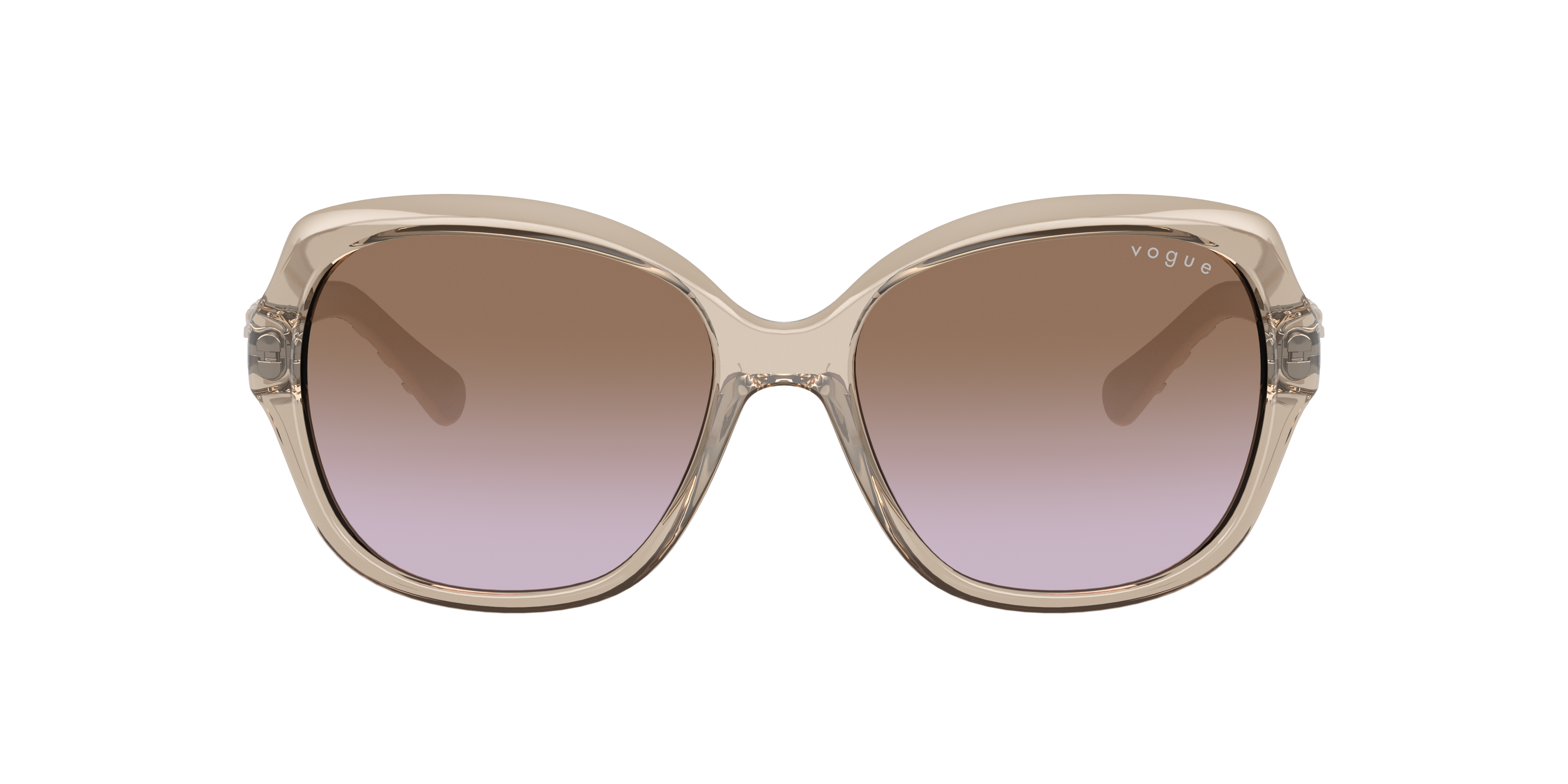 Vogue Eyewear VO2871S in Transparent Light Brown, front view #Colour_Transparent Light Brown