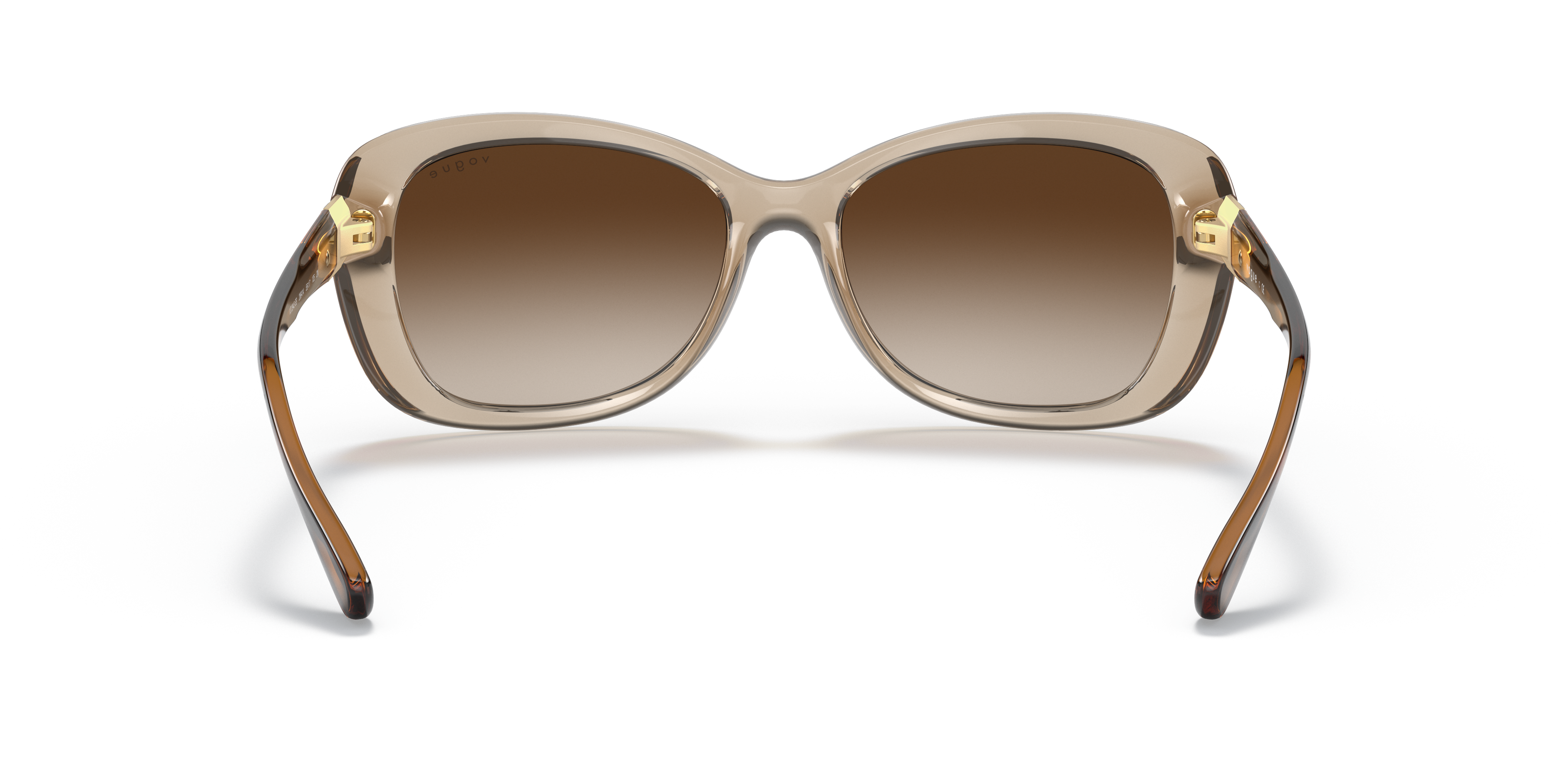 Vogue Eyewear VO2943SB in Transparent Light Brown, back view #Colour_Transparent Light Brown