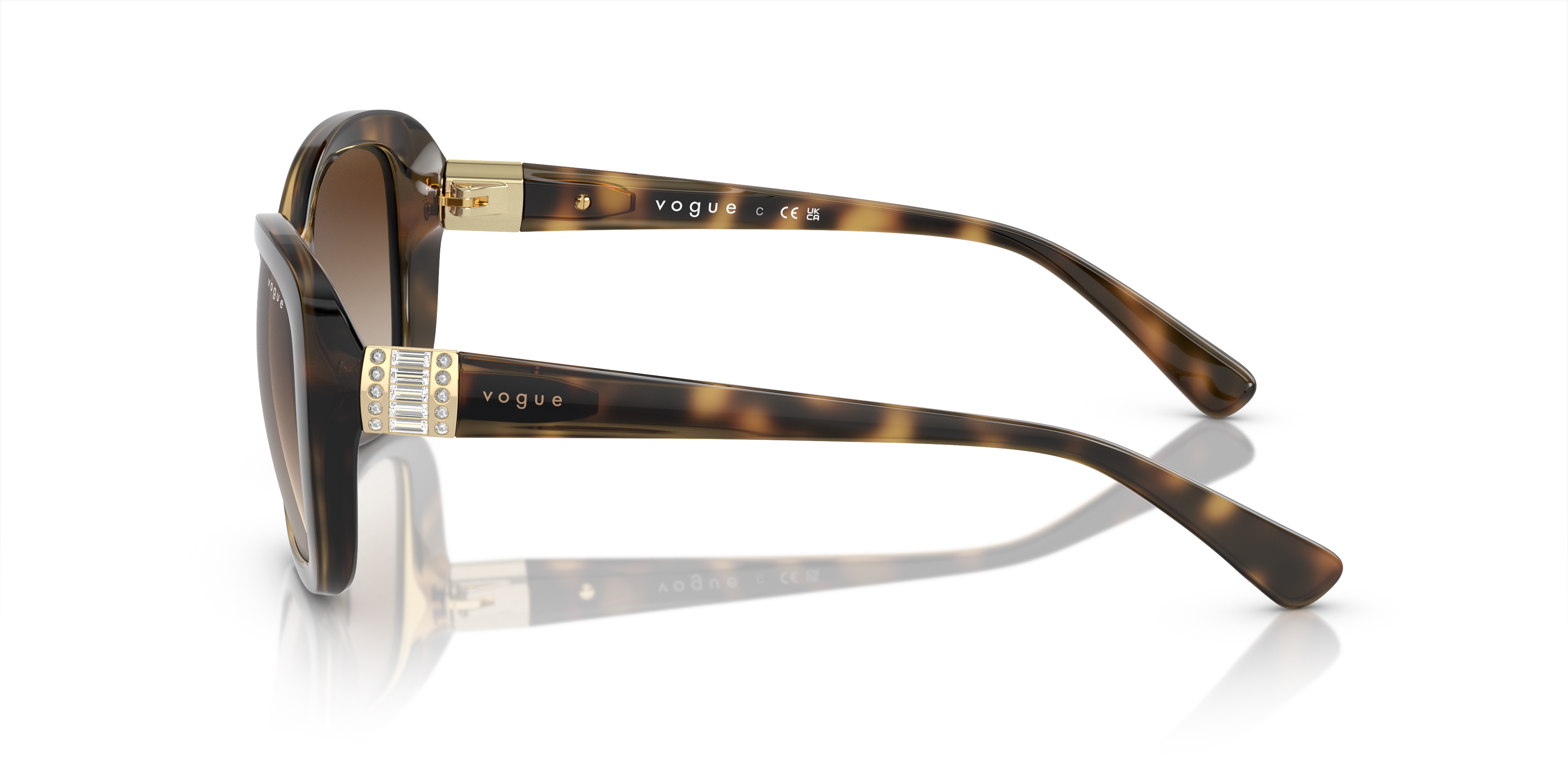 Vogue Eyewear VO2943SB in Dark Havana (W65613), side view #Colour_Dark Havana (W65613)