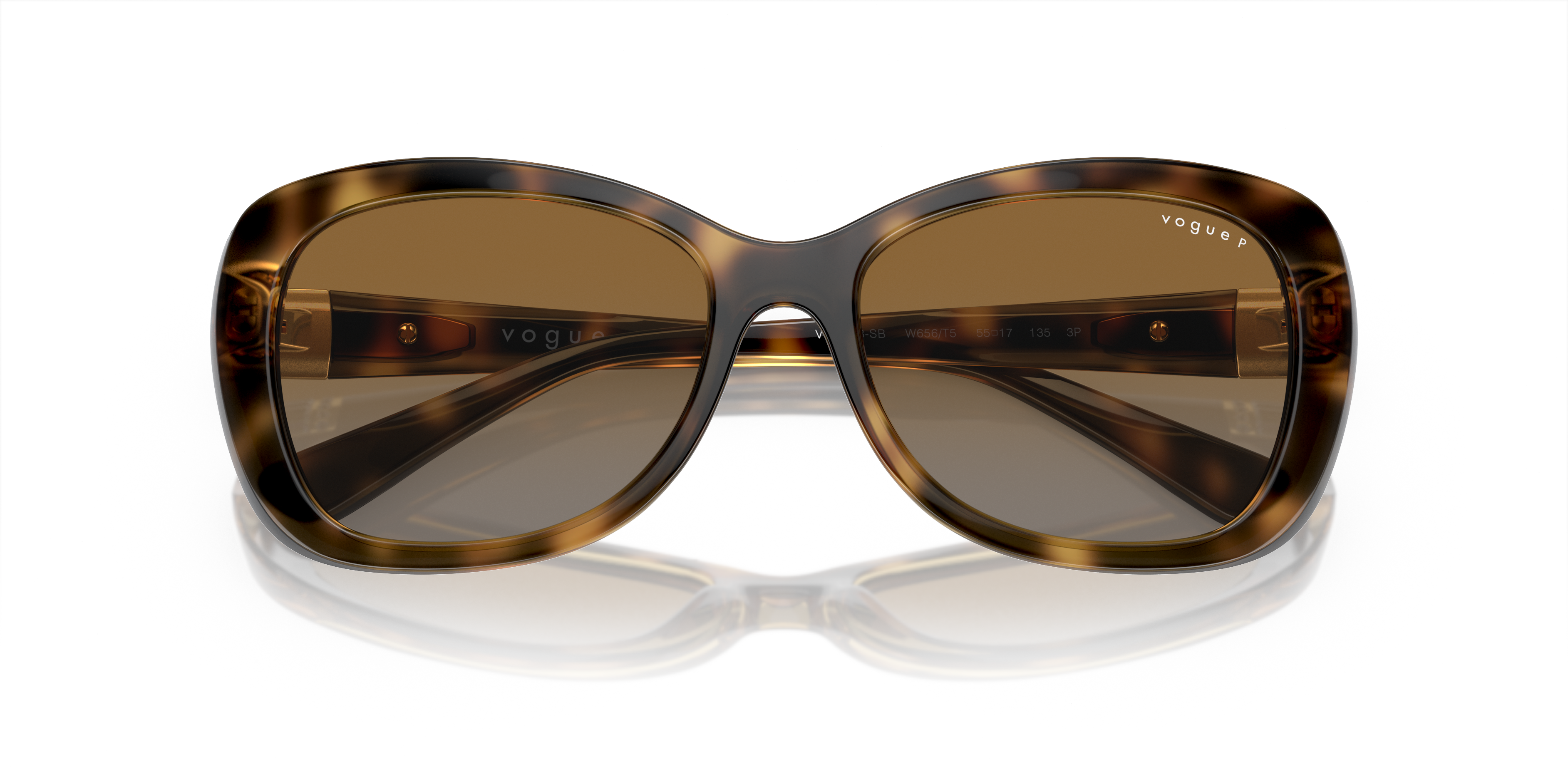 Vogue Eyewear VO2943SB in Dark Havana (W656T5), front detail view #Colour_Dark Havana (W656T5)