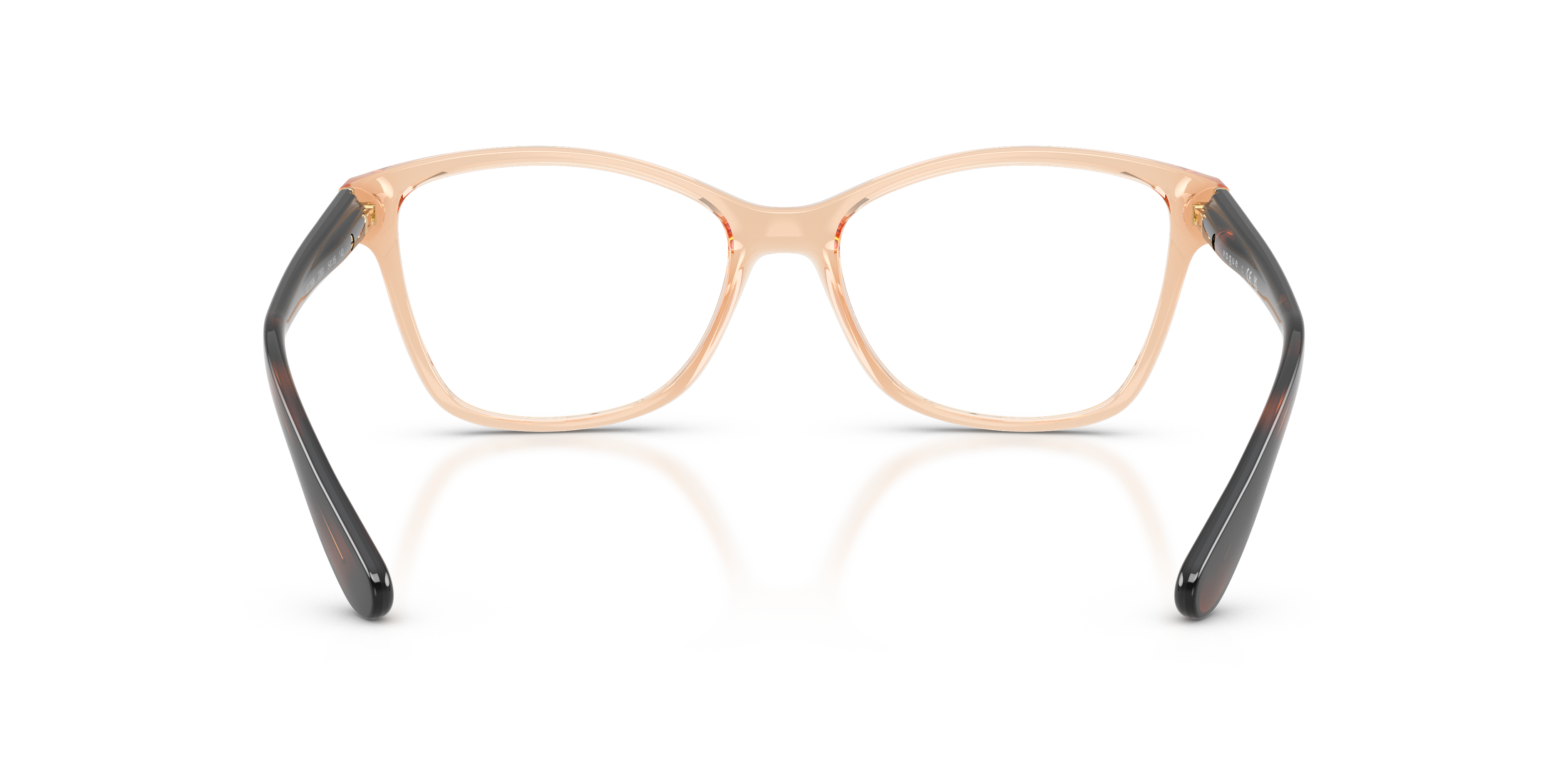 Vogue Eyewear VO2998 in Transparent Reddish Brown, back view #Colour_Transparent Reddish Brown