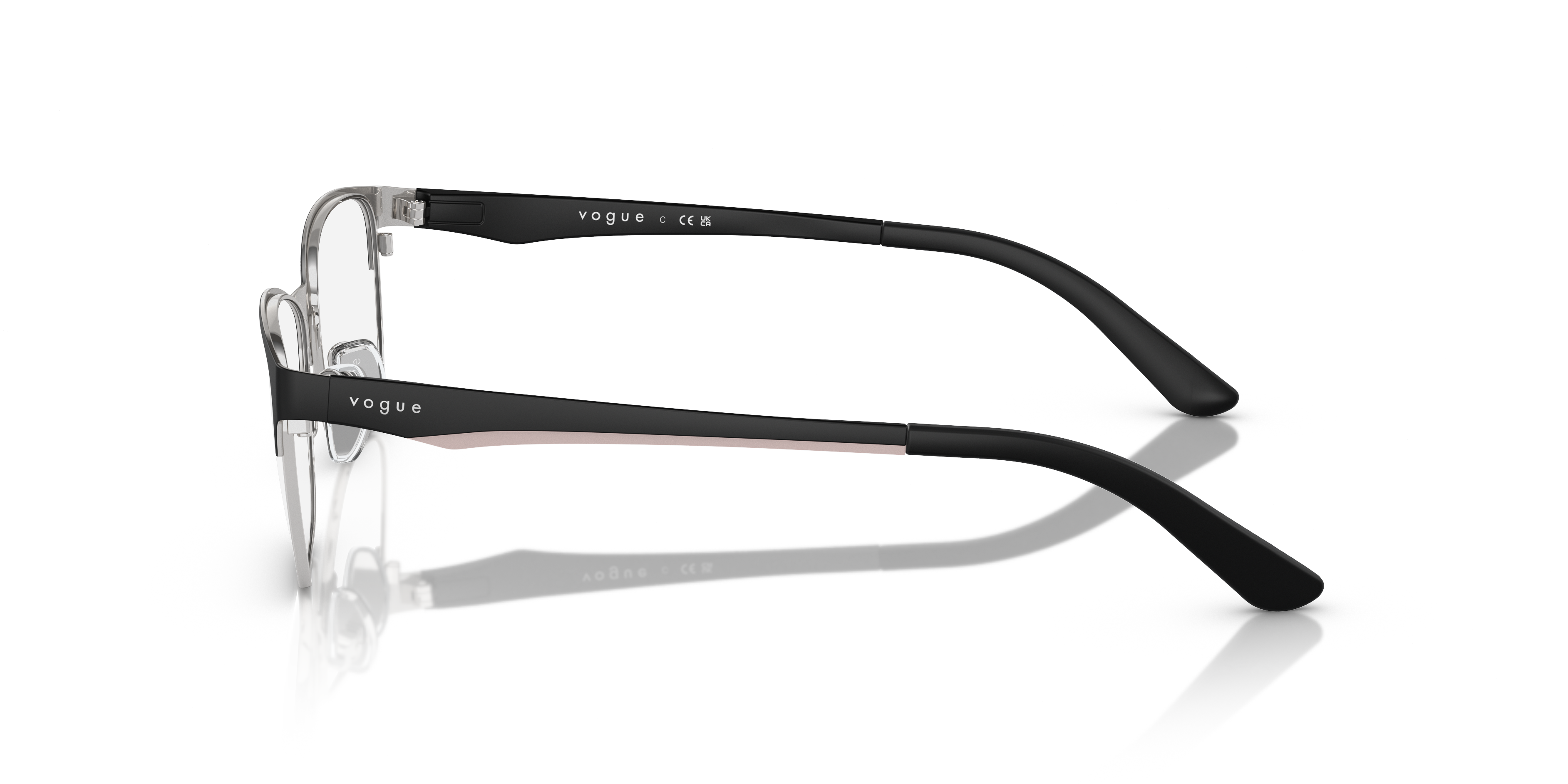 Vogue Eyewear VO3940 in Matte Black, side view #Colour_Matte Black