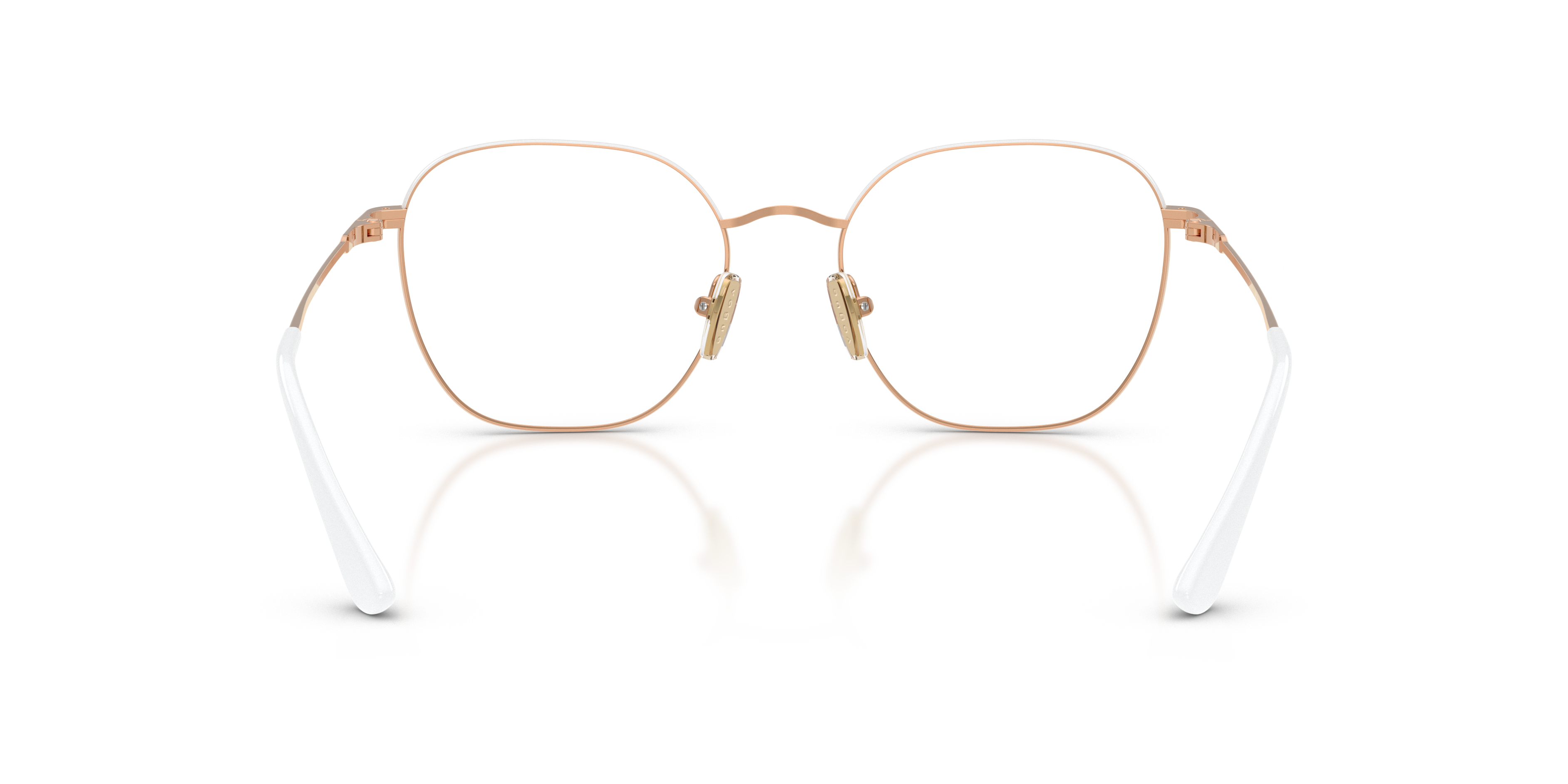 Vogue Eyewear VO4178 in White/Rose Gold, back view #Colour_White/Rose Gold